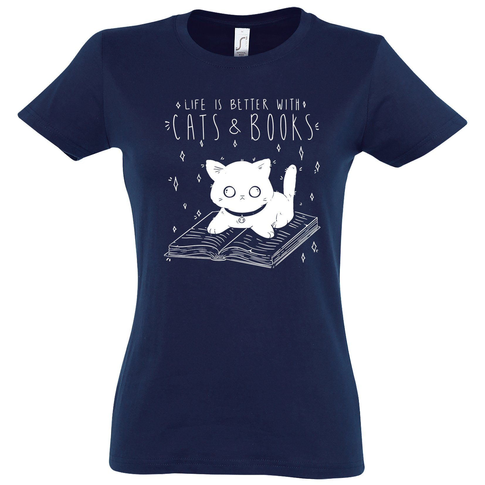 Youth Designz T-Shirt Cats & Books günstig online kaufen