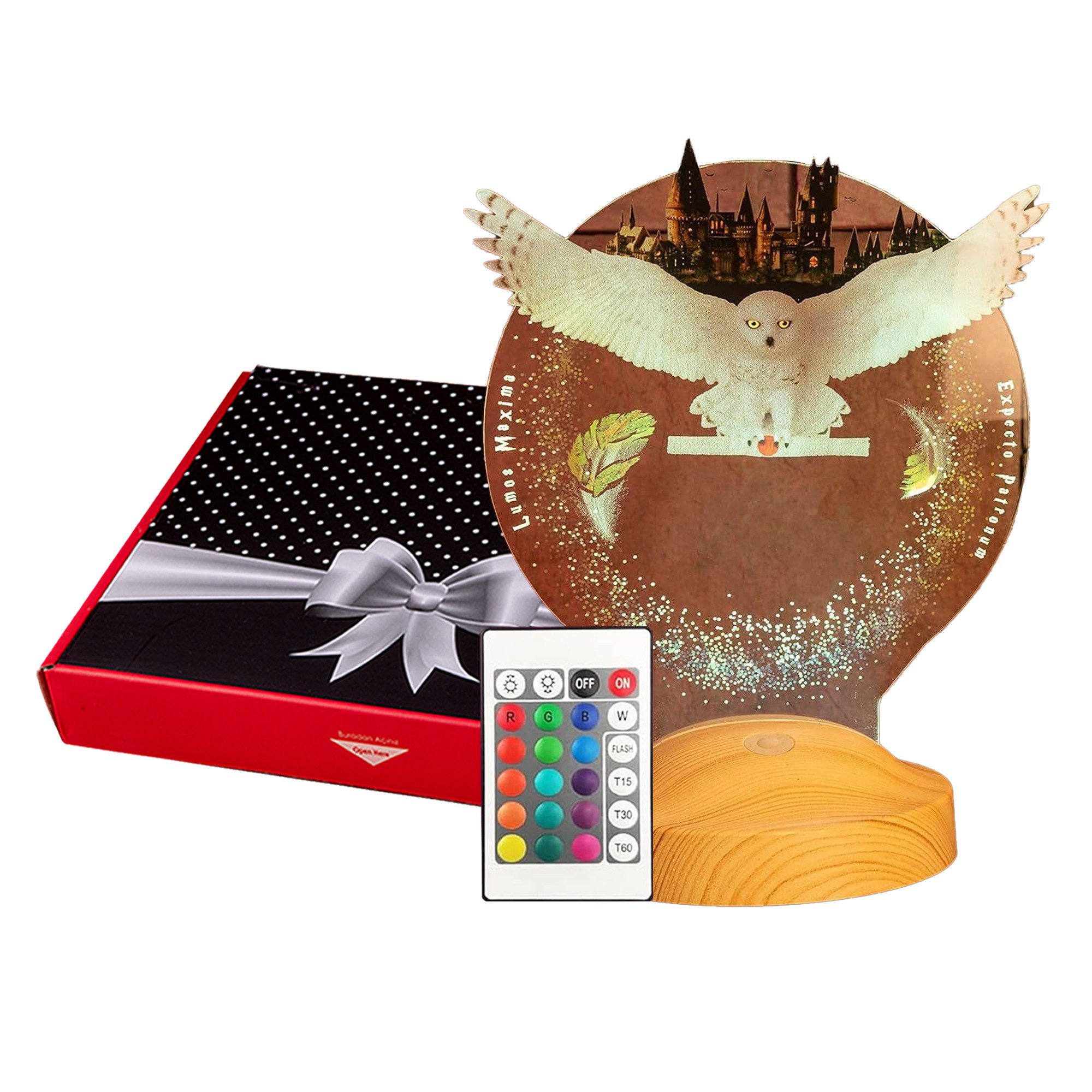 Geschenkelampe Nachttischlampe Hedwig Hogwarts Harry Potter Eule mit 3D Vis günstig online kaufen