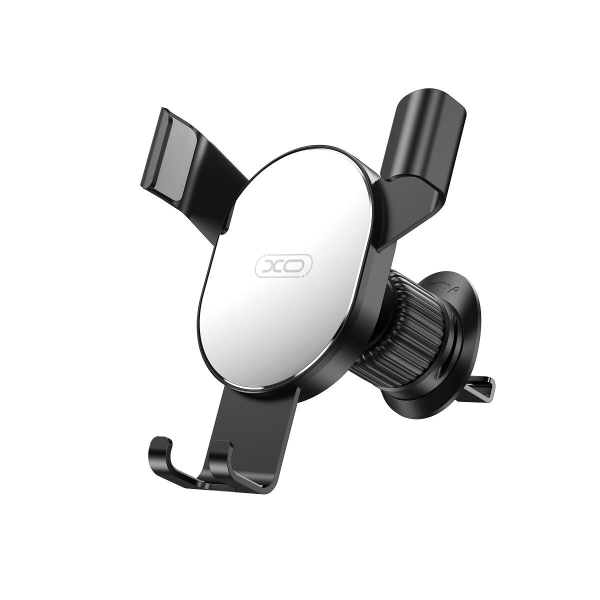 XO Smartphone-Halterung C126 Auto-Handyhalterung Silber Schwarz mit Schwerkraftmechanismus, (bis 7 Zoll, Einzelartikel, Einzelartikel, Schwerkraftmechanismus mit automatischem Halt)