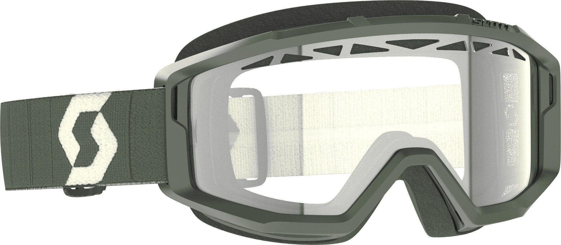Scott Motorradbrille Primal Enduro Khaki/Grüne Motocross Brille, Antifog,Double Lens,Mit Band