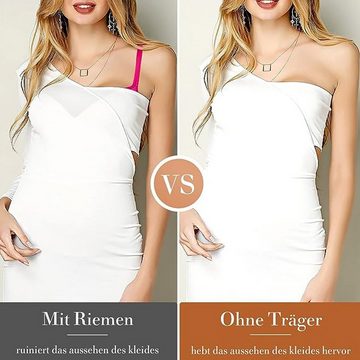 Viellan Bandeau-BH Unsichtbarer BH,3 Stück Trägerloser BH, Geeignet für rückenfreies Abendkleid Hochzeitskleid