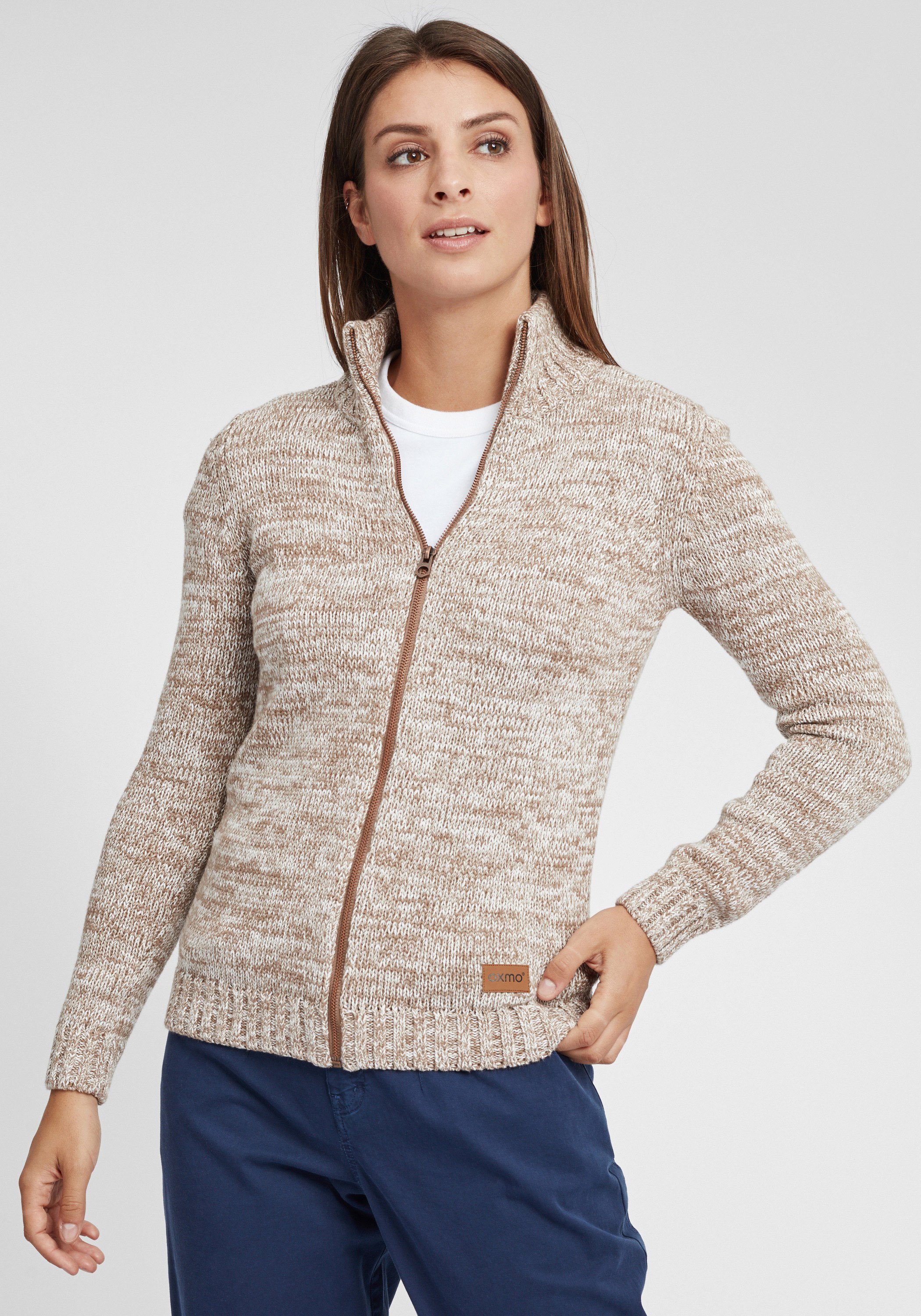 OXMO Strickjacke OXPhenix Cardigan mit Stehkragen DUNE (795409)