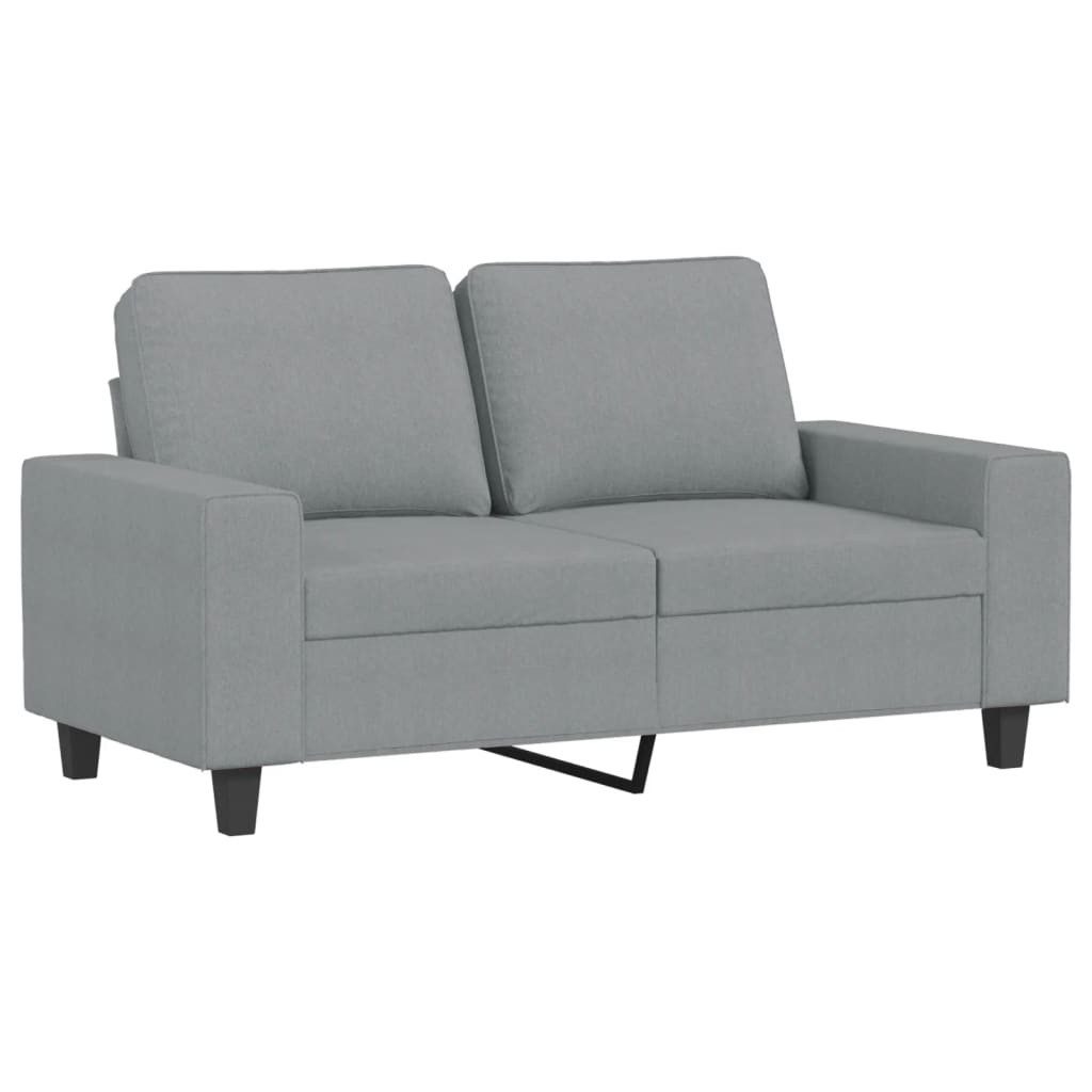 vidaXL Sofa 2-tlg. Sofagarnitur Hellgrau Stoff günstig online kaufen
