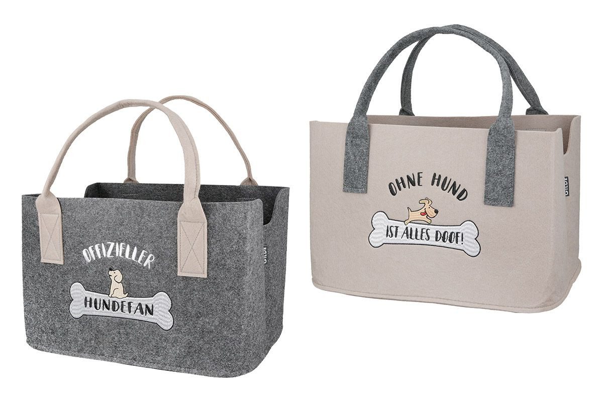 Dekoobjekt Filztasche Hundefan Shoppingtasche Tragetasche, Handtasche, Geschenk