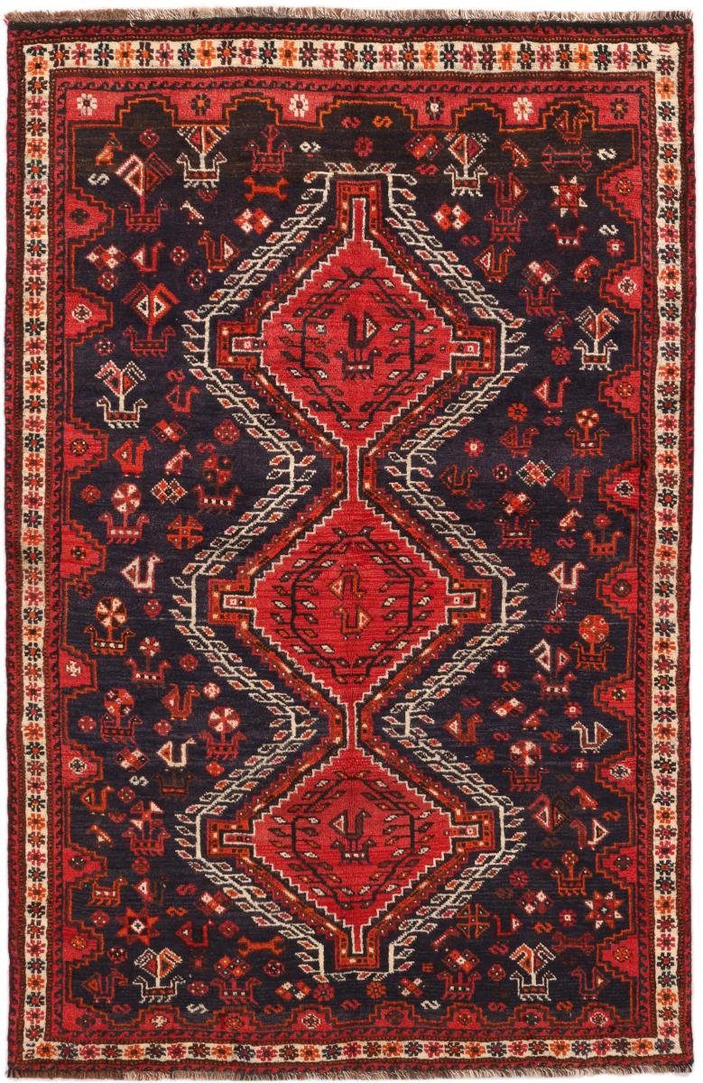 Orientteppich Shiraz 159x247 Handgeknüpfter Orientteppich / Perserteppich, Nain Trading, rechteckig, Höhe: 10 mm
