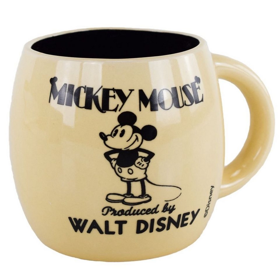 Stor Tasse Disney Mickey Mouse Tasse mit Bauch 90 Jahre Micky ca. 380 ml,  Keramik, authentisches Design