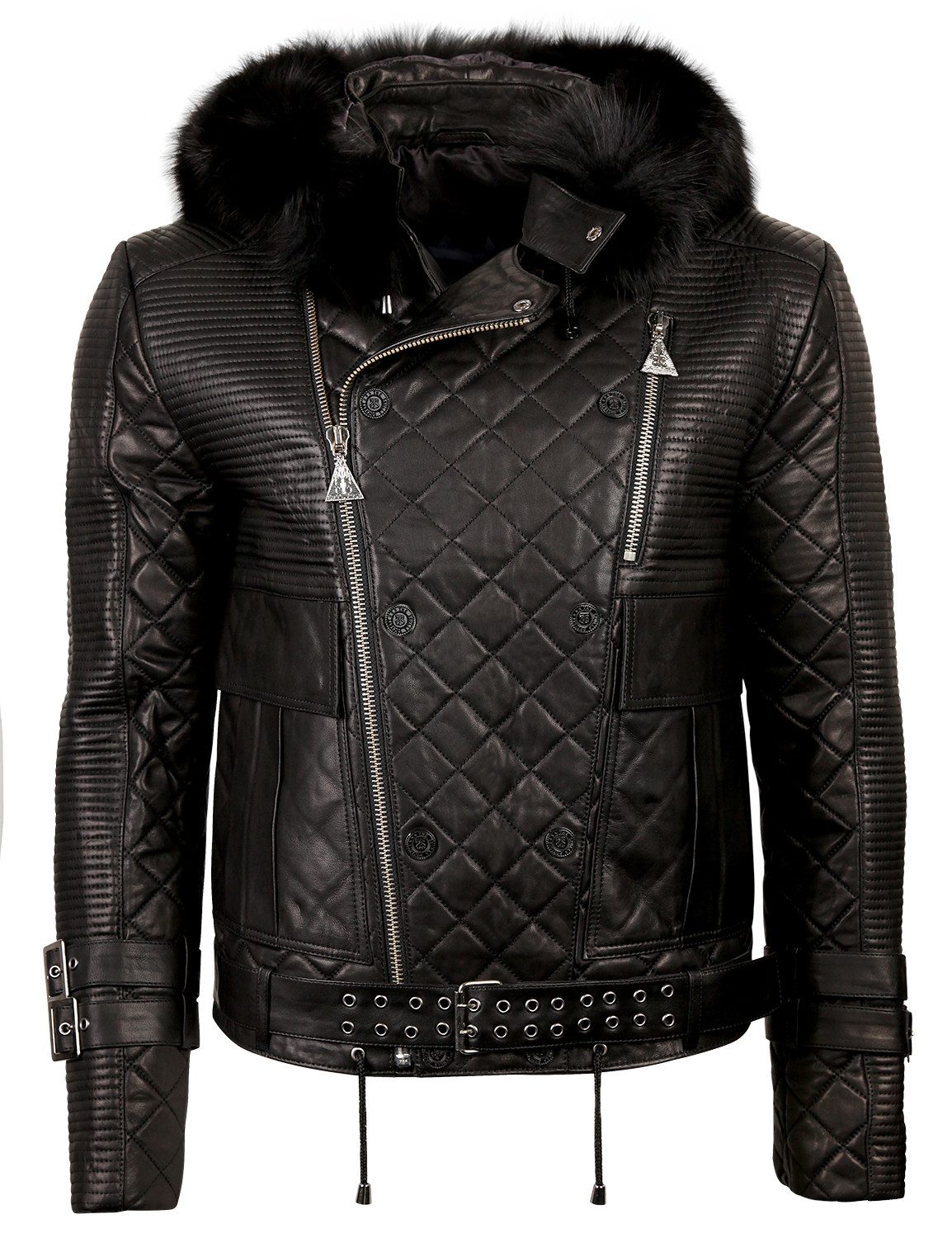 The Skulls Society Lederjacke TSMLJ-0001-FBK