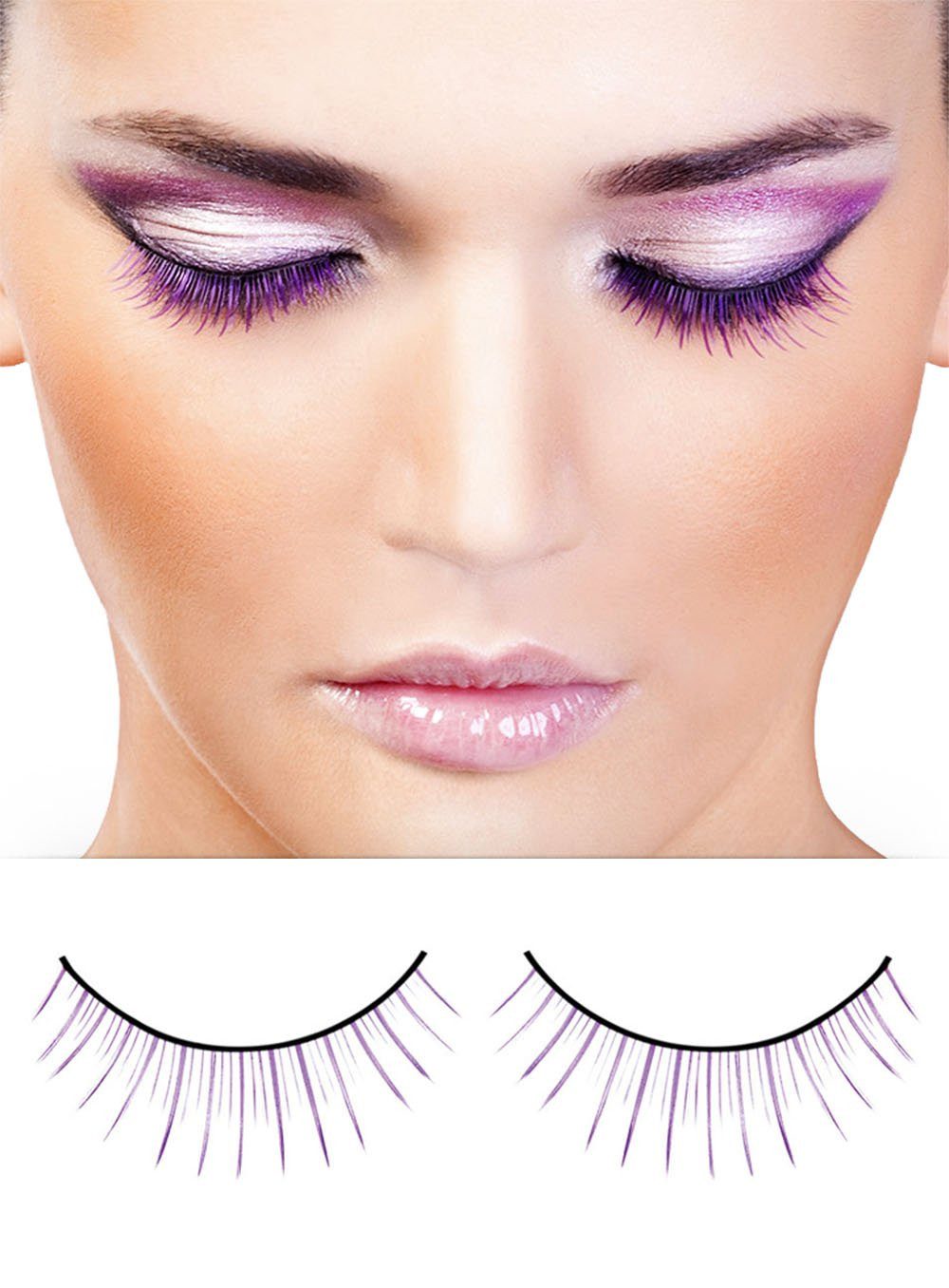 Metamorph Bandwimpern Twist, Extravagante lilafarbene Wimpern
