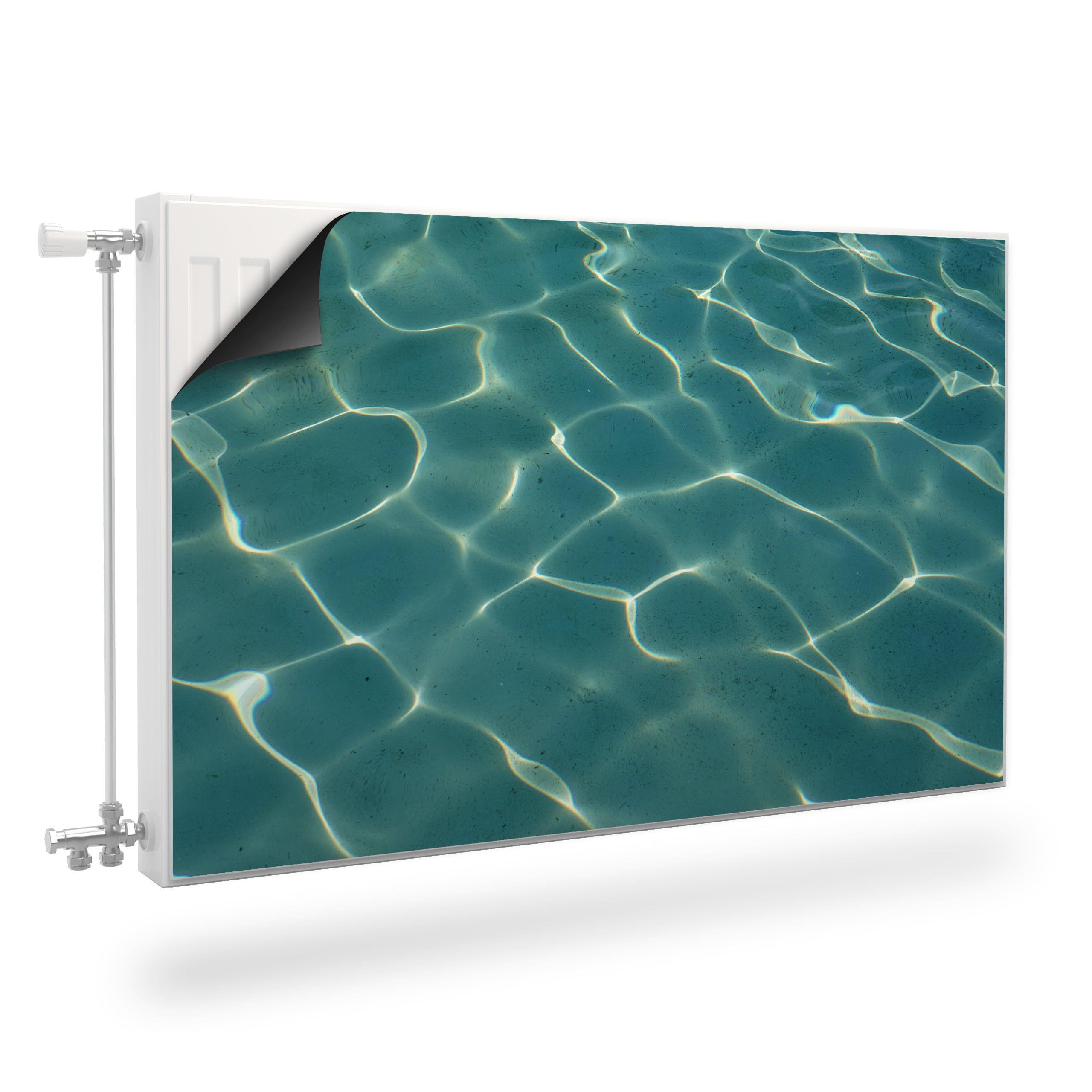 Muralo Magnetfolie Heizkörperverkleidung Wasser-Effekt – Heizkörperabdeckung magnetisch, 80x60 cm, abriebfest, abwischbar