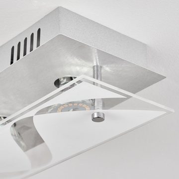 hofstein Deckenleuchte »Lontignano« Deckenlampe, Metall/Kunststoff, Nickel-matt/Weiß/Klar, 3000 Kelvin, Leuchte, 800 Lumen, 2xGU10 (inklusive), Muster