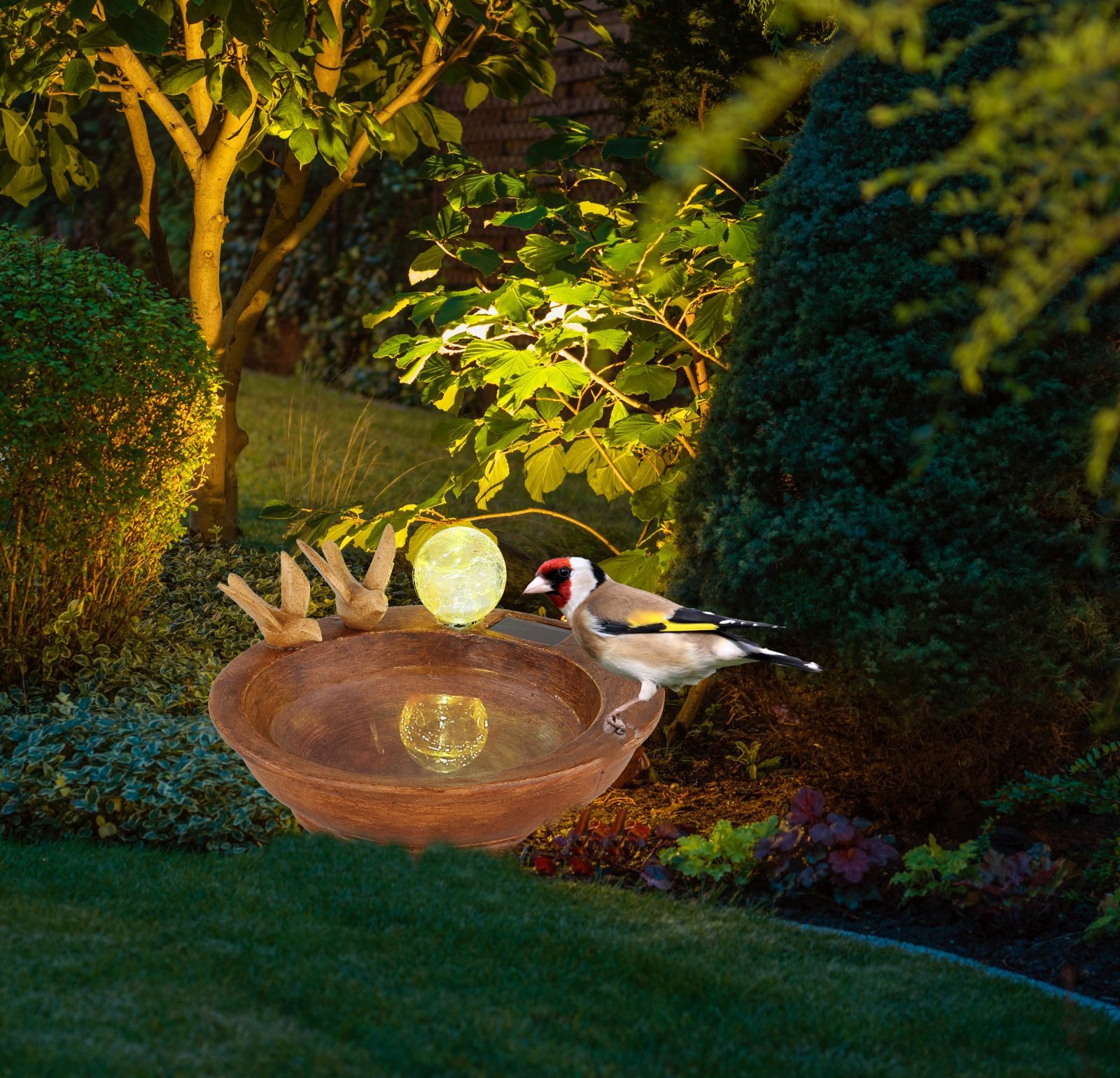 bmf-versand LED Solarleuchte Solarleuchte Garten Vogeltränke günstig online kaufen