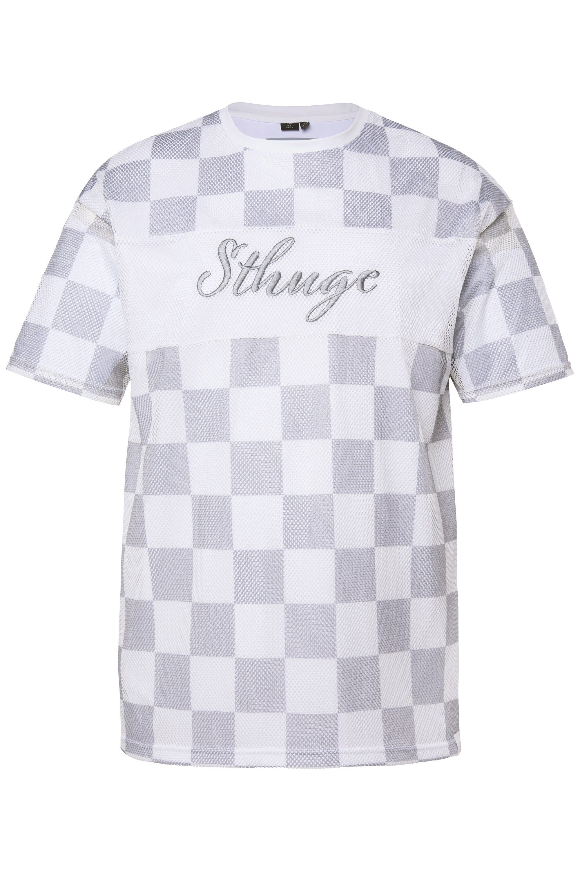STHUGE T-Shirt STHUGE T-Shirt Halbarm oversized Mesh Muster günstig online kaufen