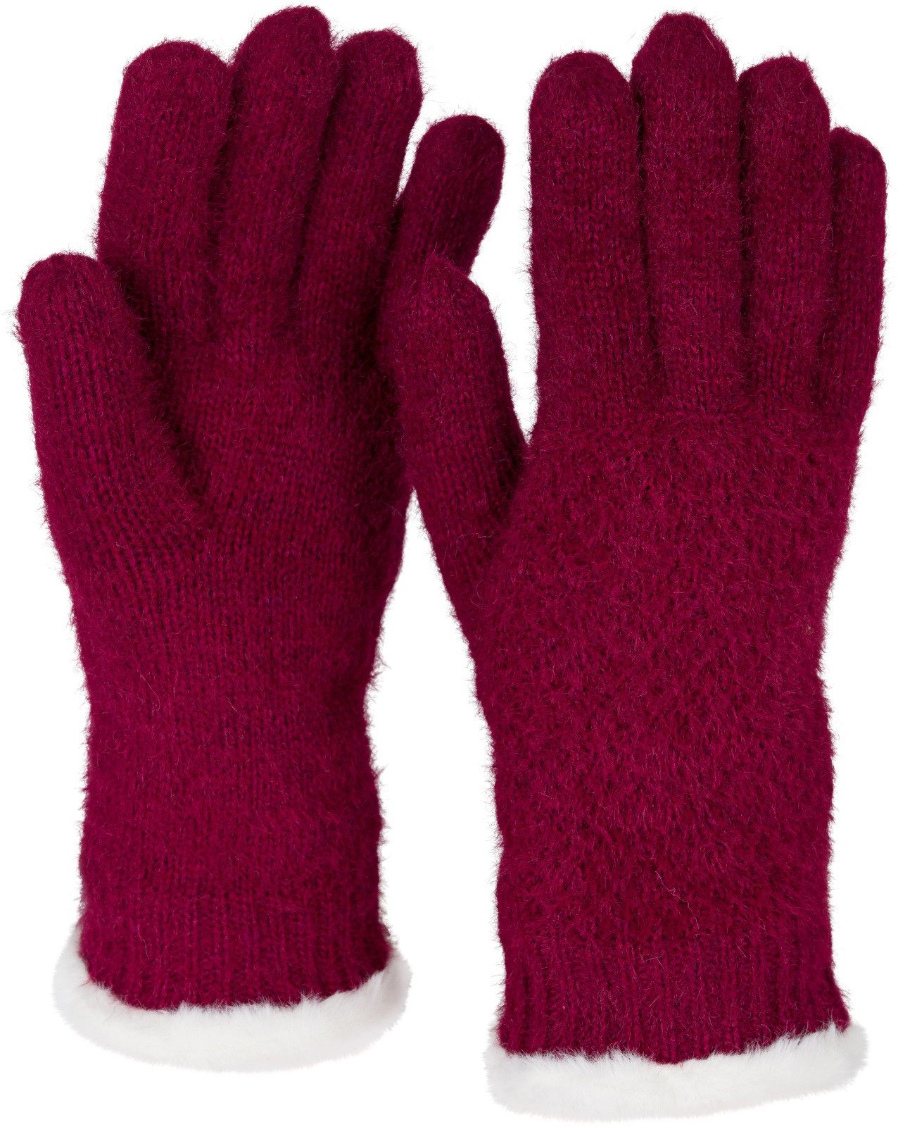 styleBREAKER Strickhandschuhe Strickhandschuhe mit Reiskornmuster und Fleece (1-St)