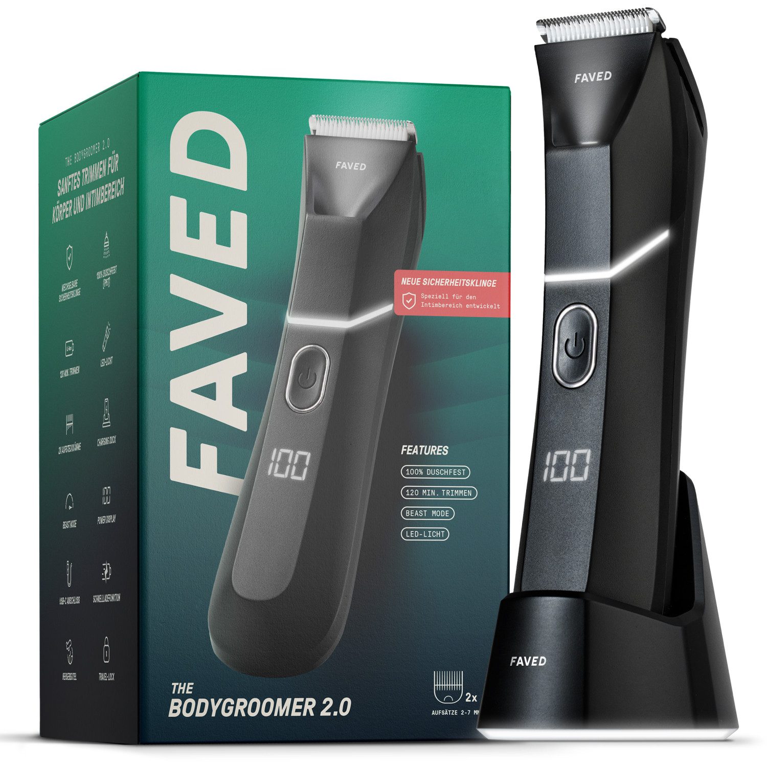 Elektrokörperrasierer The Bodygroomer 2.0 – Intimrasierer mit Safeblade-Technologie