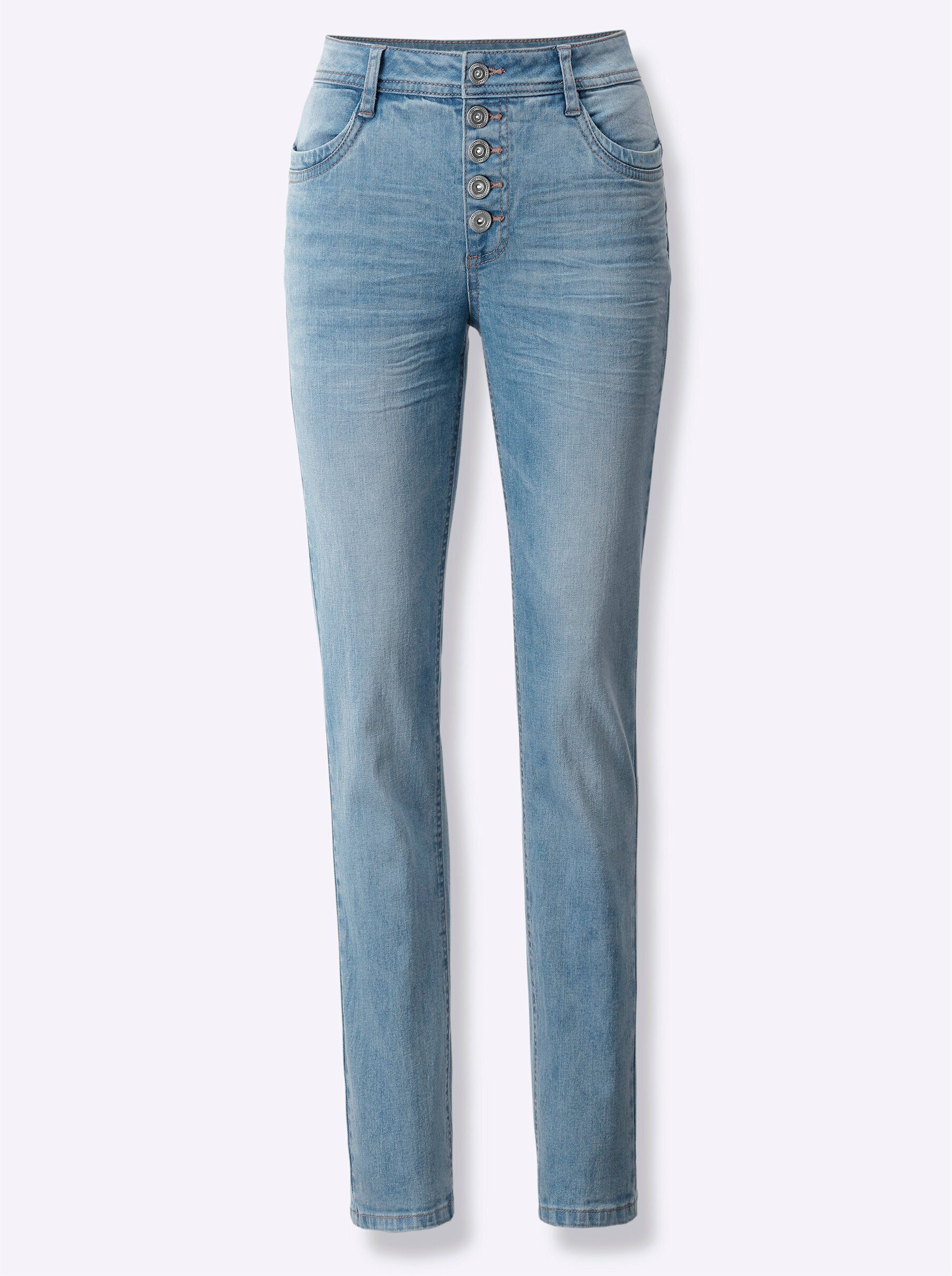 Jeans Bequeme blue-bleached heine