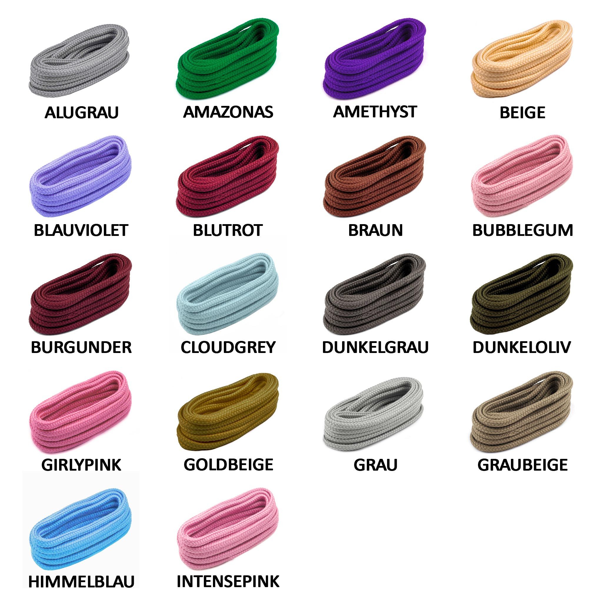 maDDma Kordel 3m Polyesterschnur Polyester-Kordel 4mm Bekleidungskordel Schnur, pastellgelb