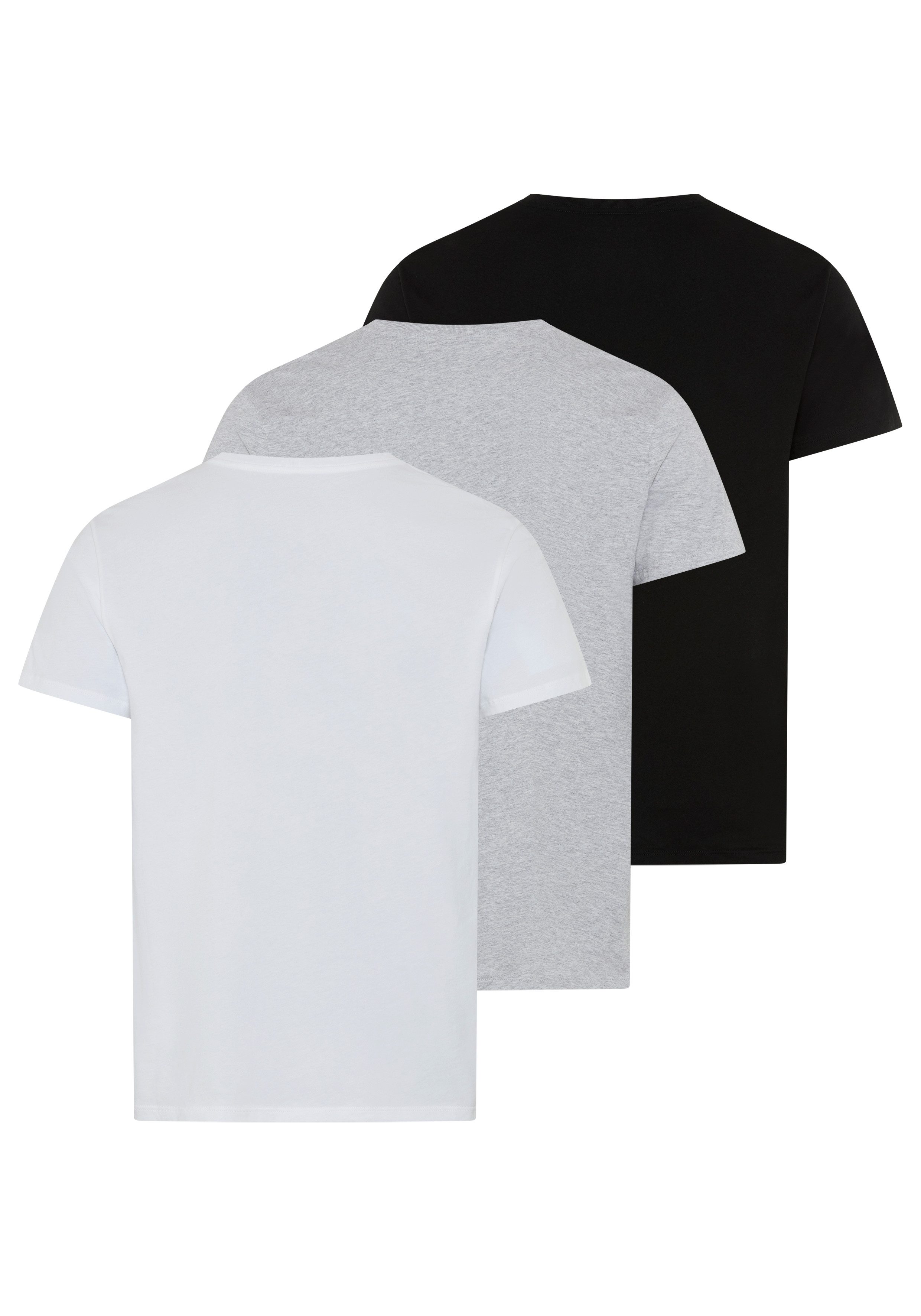 Lacoste T-Shirt (Packung, 3-tlg) Rundhalsausschnitt, reine Baumwolle, Regular Fit