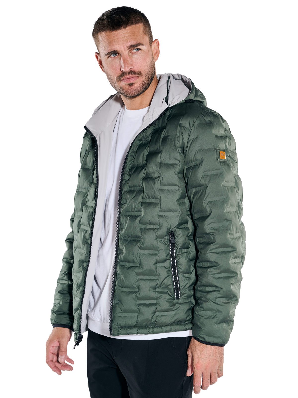 emilio adani Kurzjacke emilio adani Herren Wendejacke mit Kapuze, Silbergra günstig online kaufen
