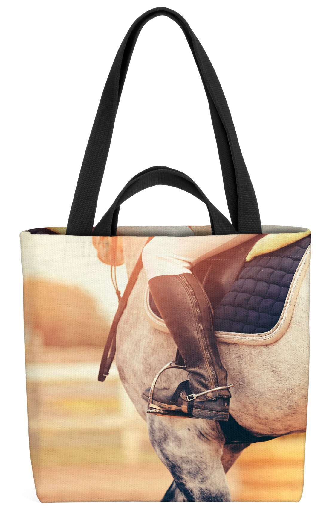 VOID Henkeltasche (1-tlg), Reiter Pferde Reiten Sport Reiter Pferde Sattel Stiefel Jockey Reiten