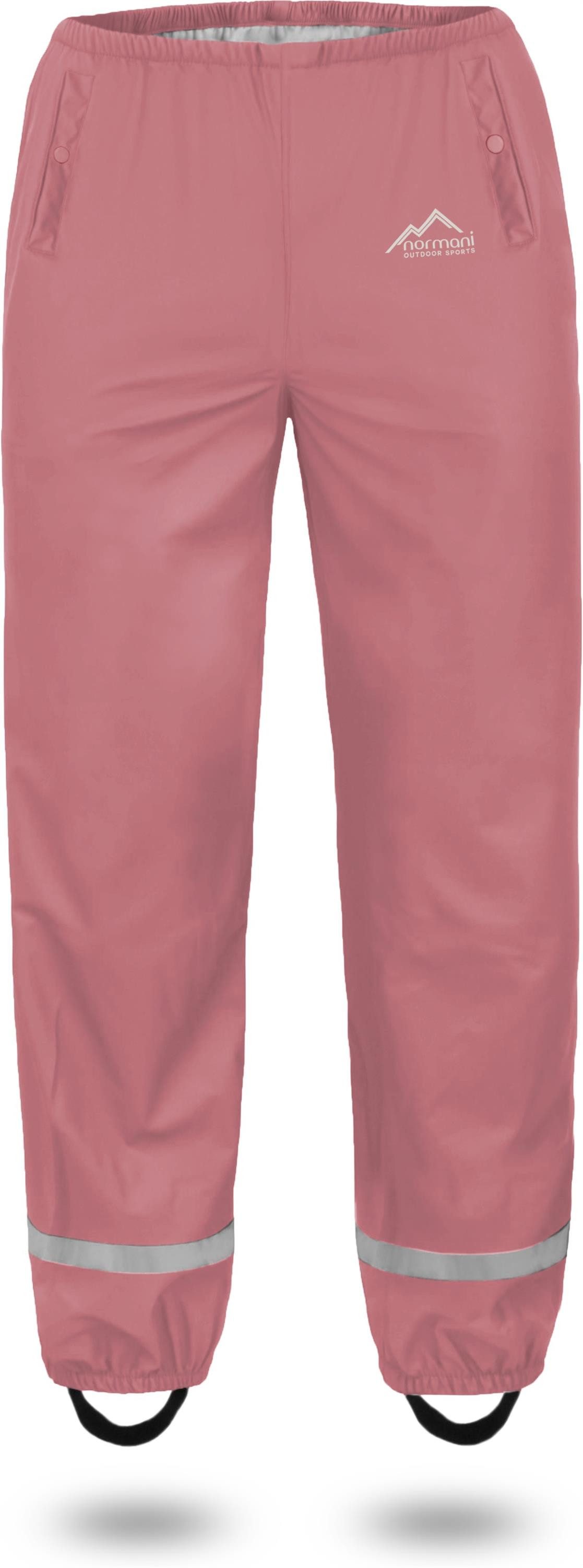 normani Regenhose Kinder Regenhose York Jungen und Mädchen - Wind- und wasserdichte Regenhose mit Reflektoren