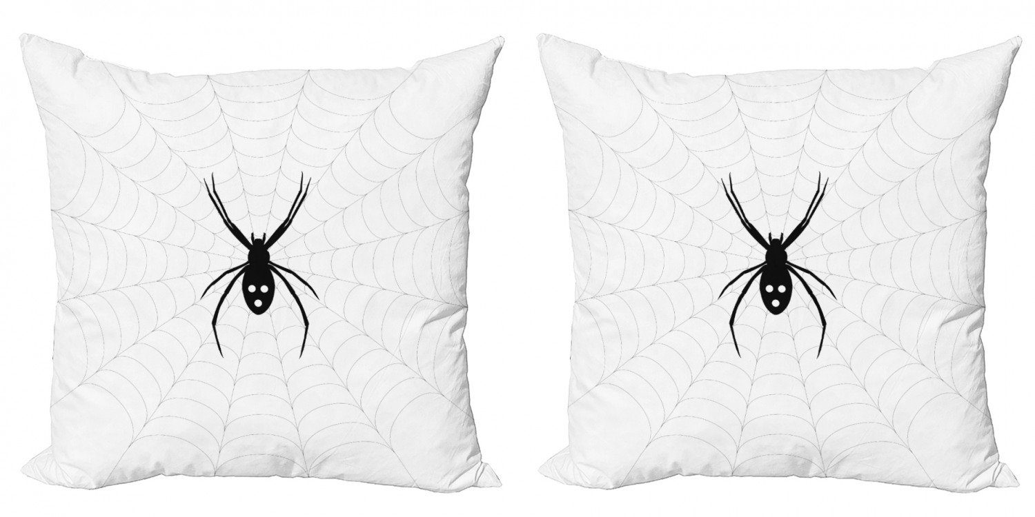 Thema Doppelseitiger Spinnennetz Modern Abakuhaus Giftige Bug Digitaldruck, Accent Kissenbezüge (2 Stück),