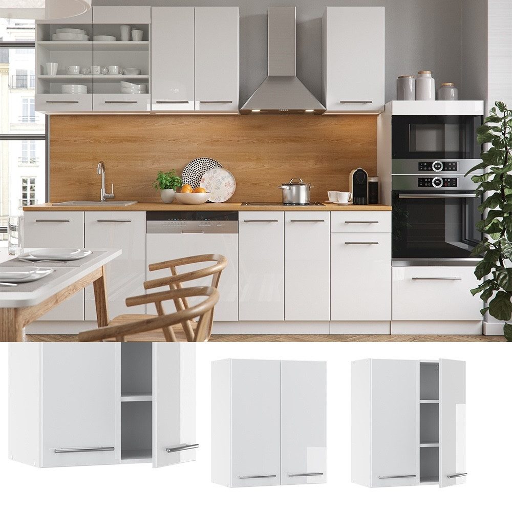 Vicco Hängeschrank Fame-Line, Weiß Hochglanz/Weiß, 60 cm (1-St)