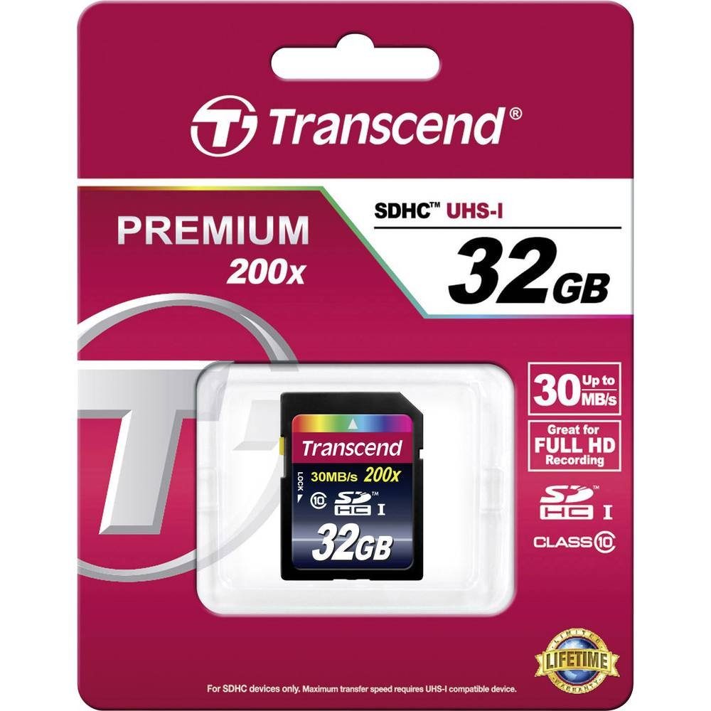 Transcend 32GB SDHC Karte Class 10 TS32GSDHC10 Speicherkarte
