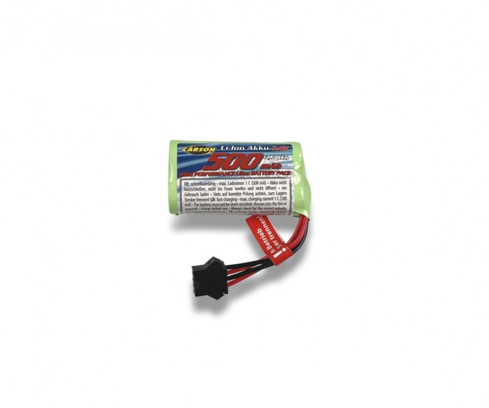 CARSON Carson 7,4V 500mAh LiIon Akku Glow Devil JST-4 RC-Ladegerät