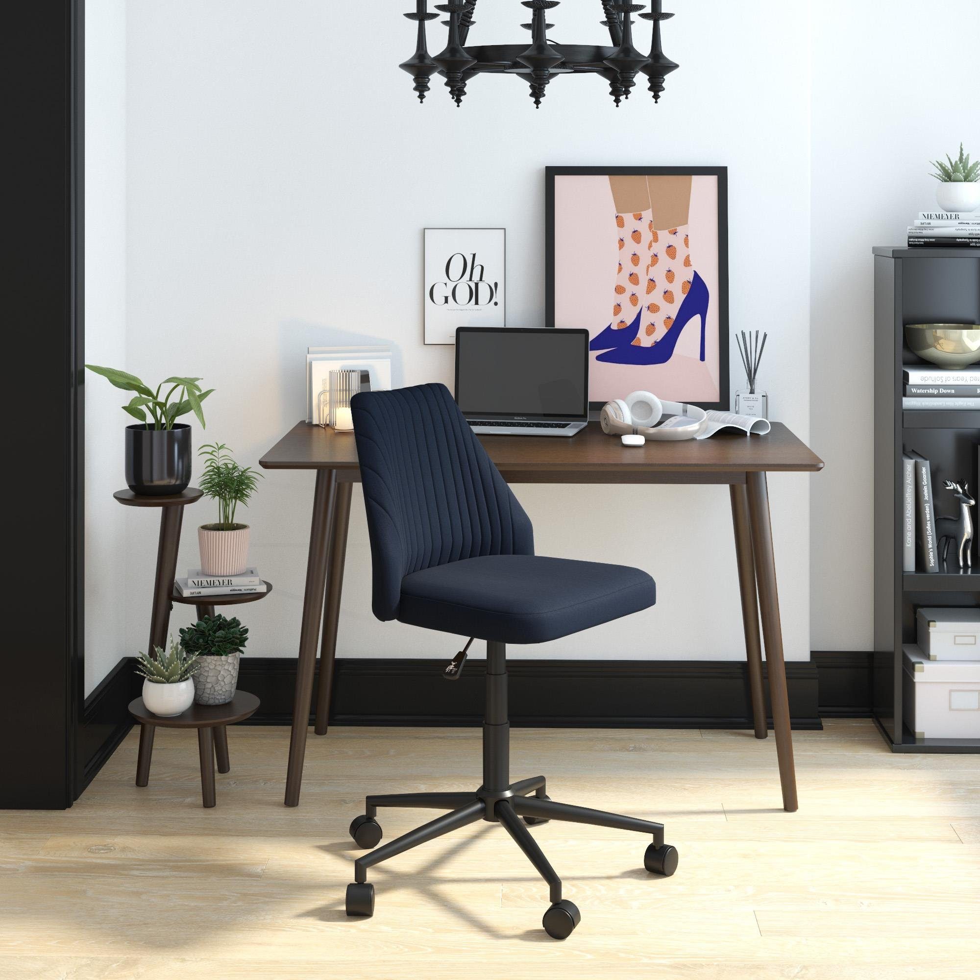 loft24 Schreibtischstuhl Brittany, Bürostuhl, Stuhl mit Sitzhöhenverstellung, Stoffbezug, modern