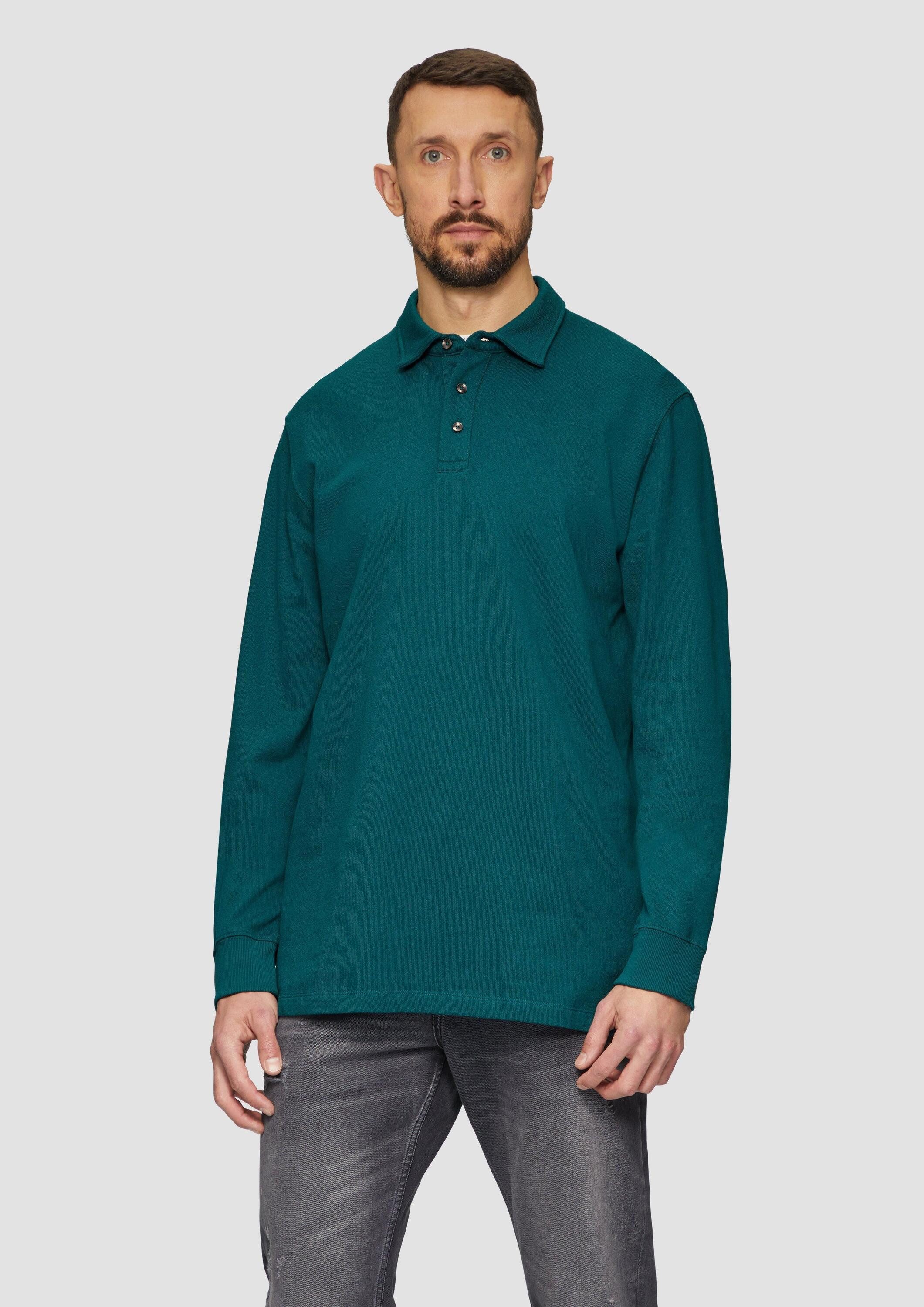 Langarmshirt Polo-Shirt
