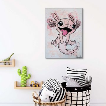 Posterlounge Leinwandbild A.DOUBLE.U, Axolotl, Babyzimmer Illustration