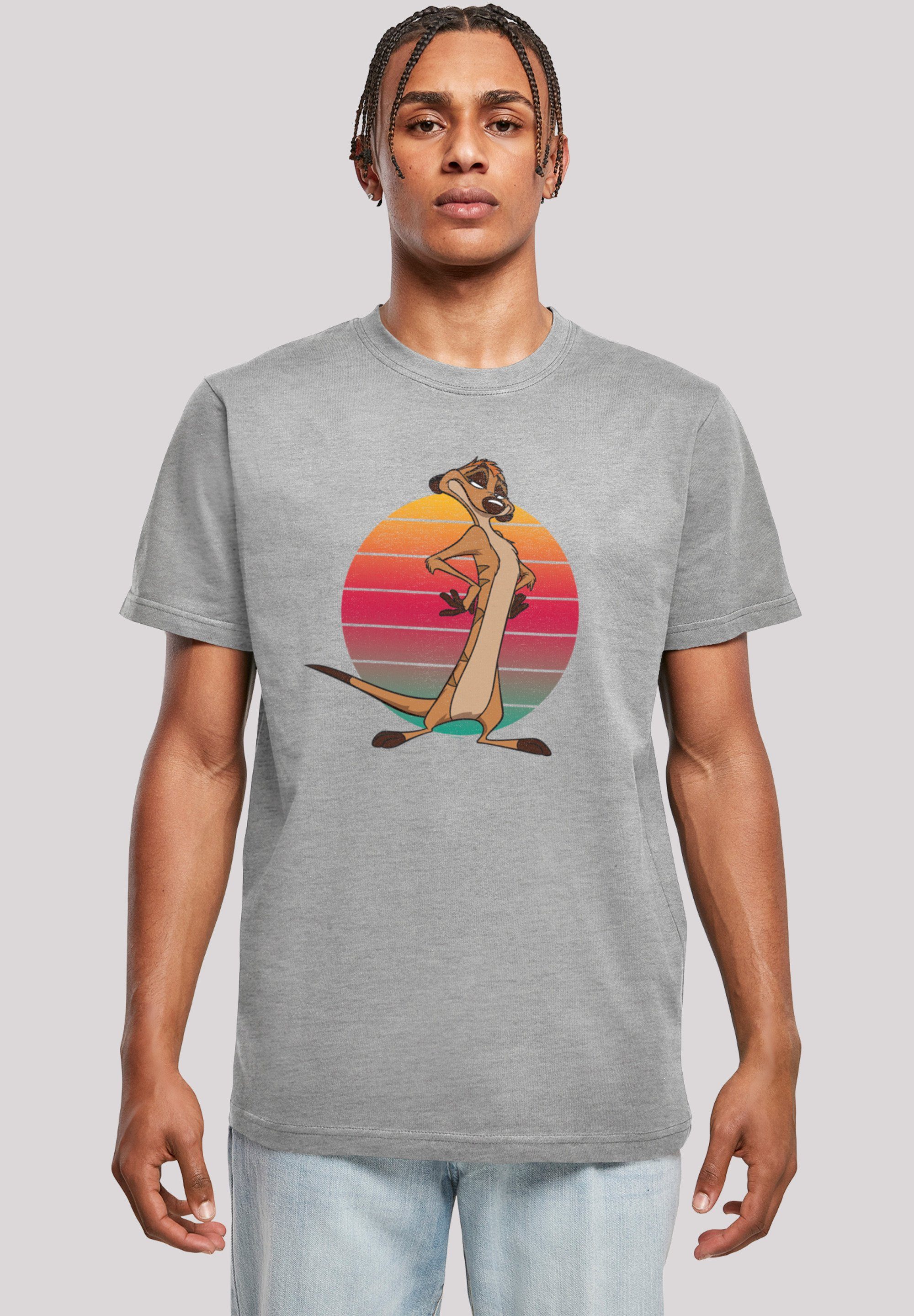 Timon der Disney Print Sunset König grey heather F4NT4STIC T-Shirt Löwen