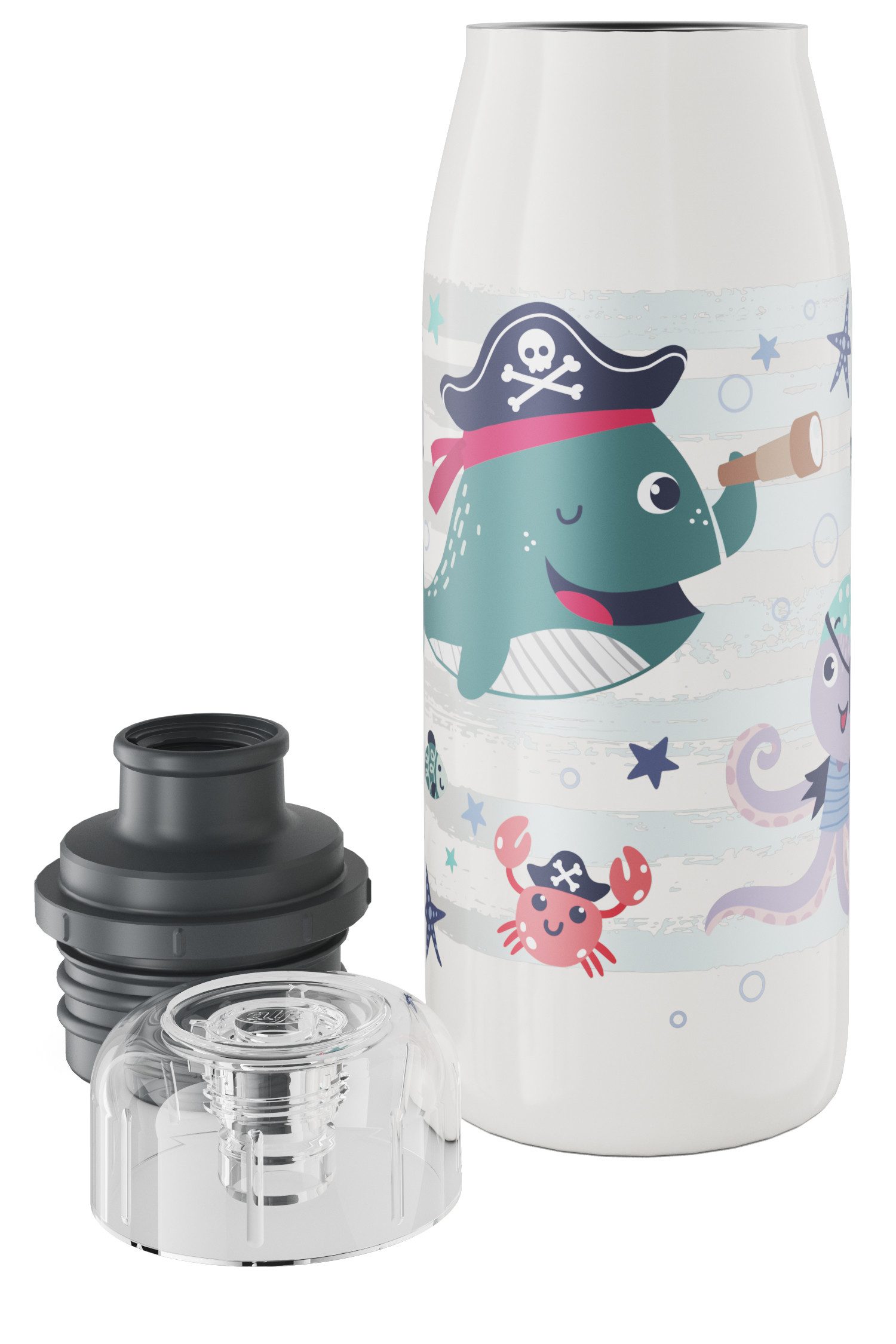 Alfi Isolierflasche KIDS ISO BOTTLE, Edelstahlkörper, spülmaschinenfest, 12h heiß & 24h kalt, Trinköffnung mit konsistentem Trinkfluss
