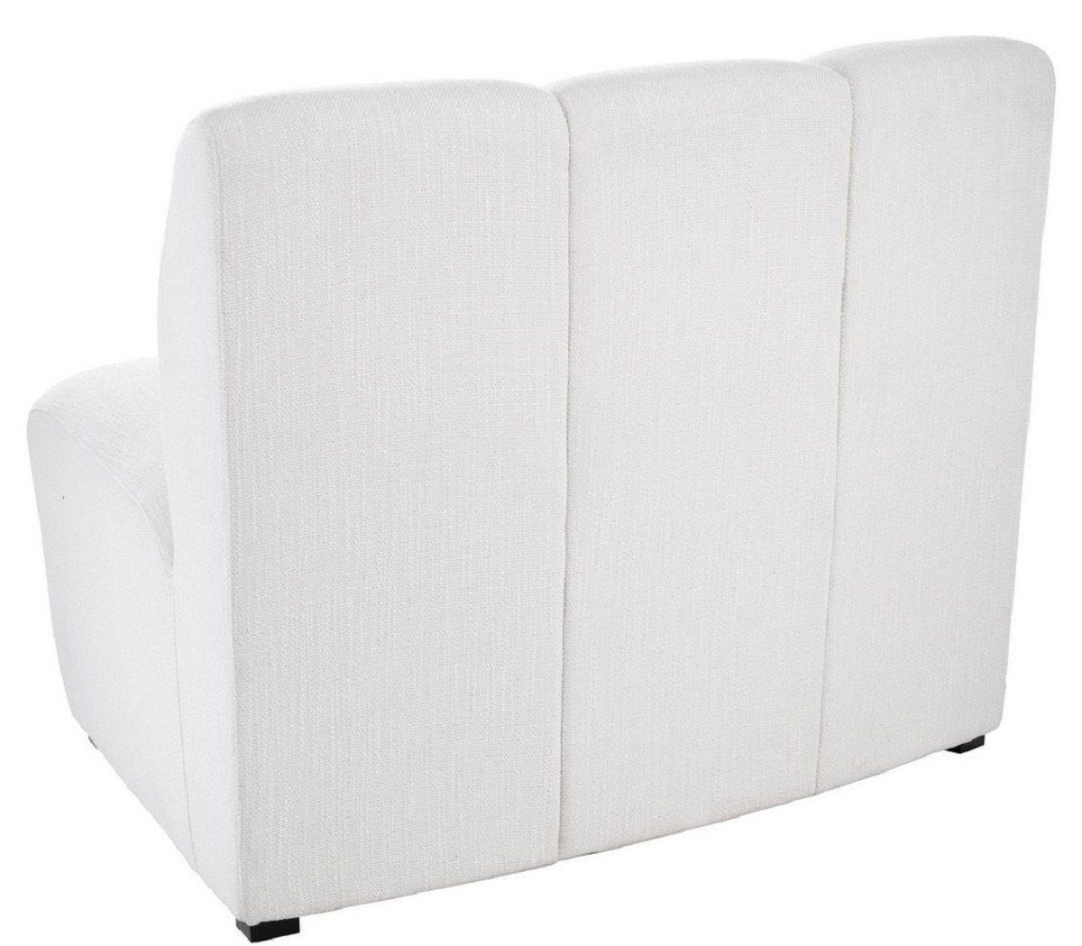 & x Gebogenes H. x 95 109 83,5 Sofa Erweiterbares / Weiß Luxus cm Casa Luxus - Padrino Schwarz Sofa Couch Wohnzimmer