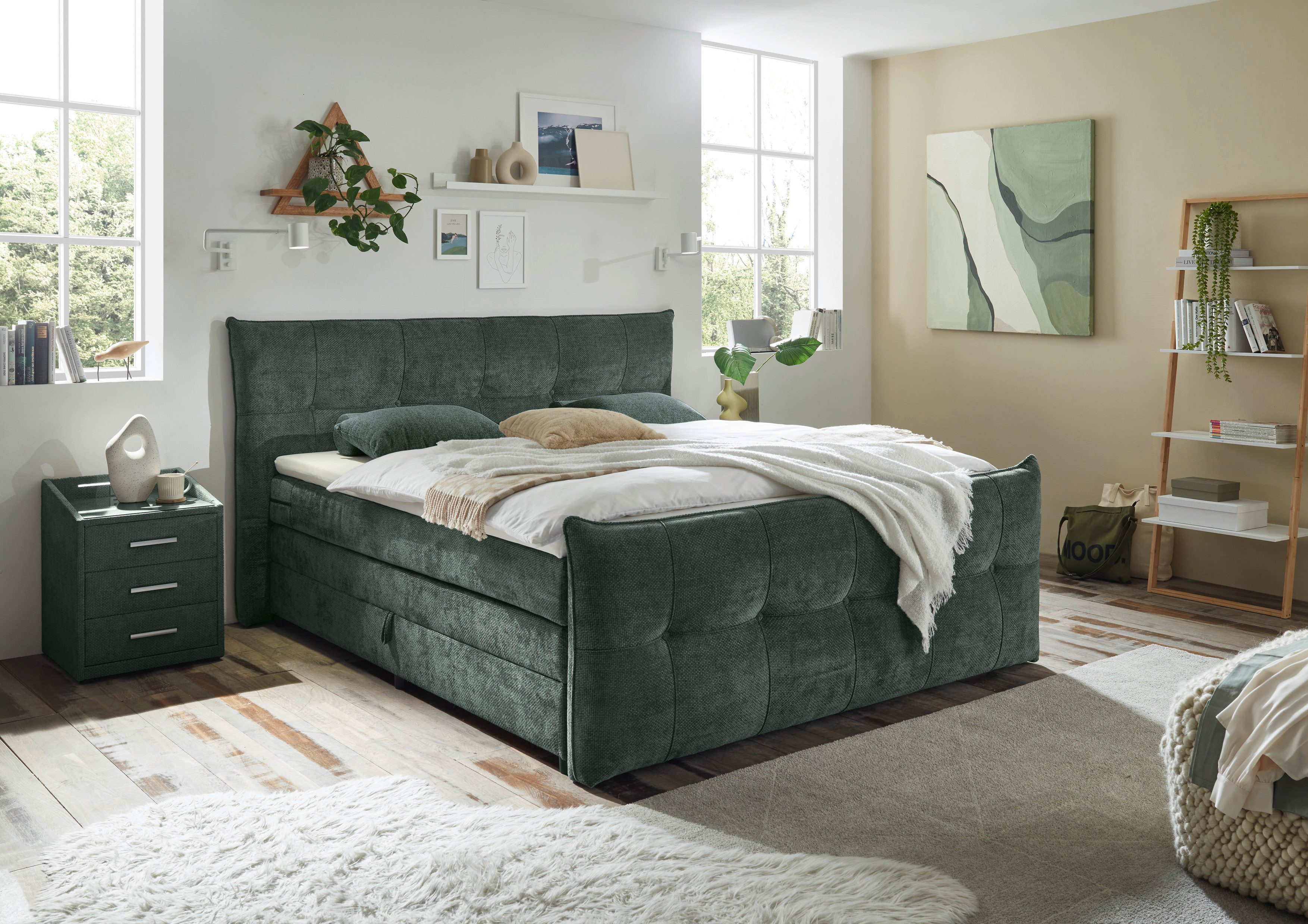 ED EXCITING DESIGN Boxspringbett Gallina, mit günstig online kaufen