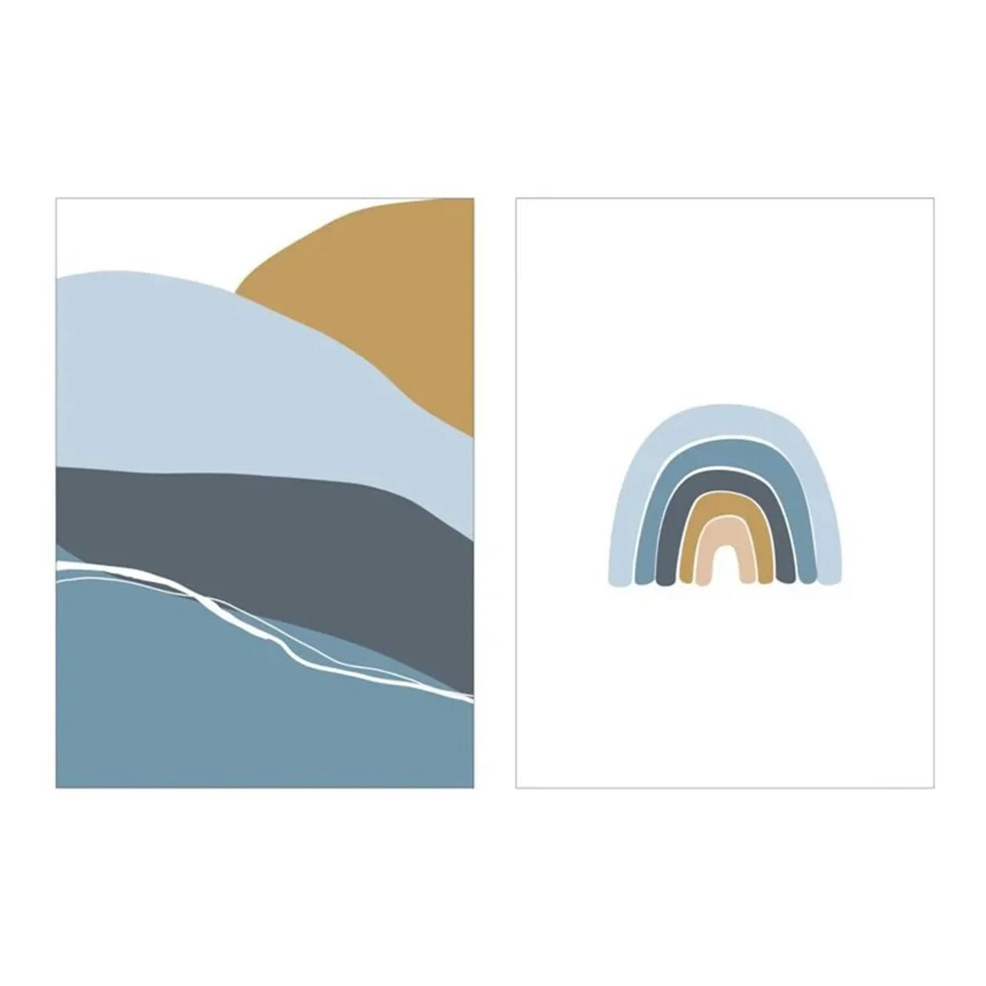 LITTLE DUTCH Poster Poster - Horizon, A3, Farbe: blau
