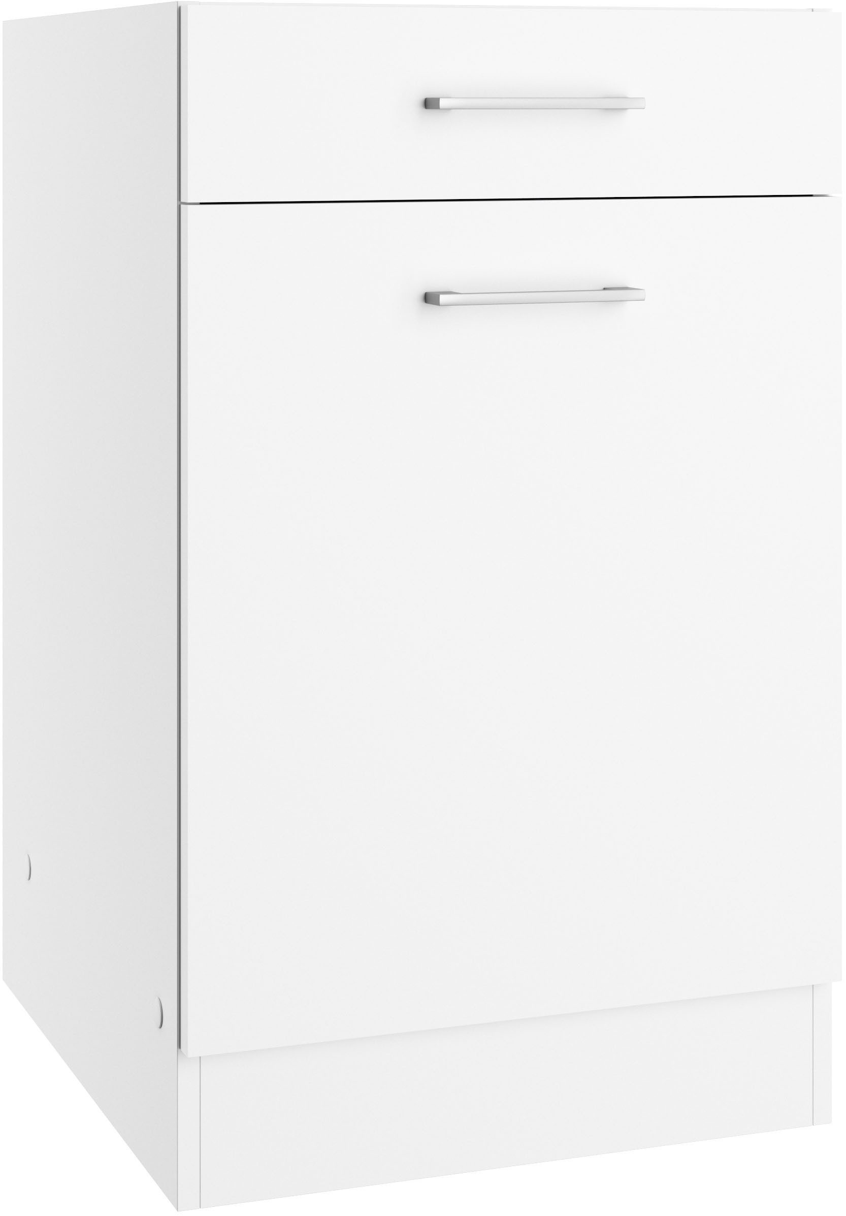 KOCHSTATION Unterschrank KS-Milan Unterschrank 50 cm, matte oder hochglänzende Fronten