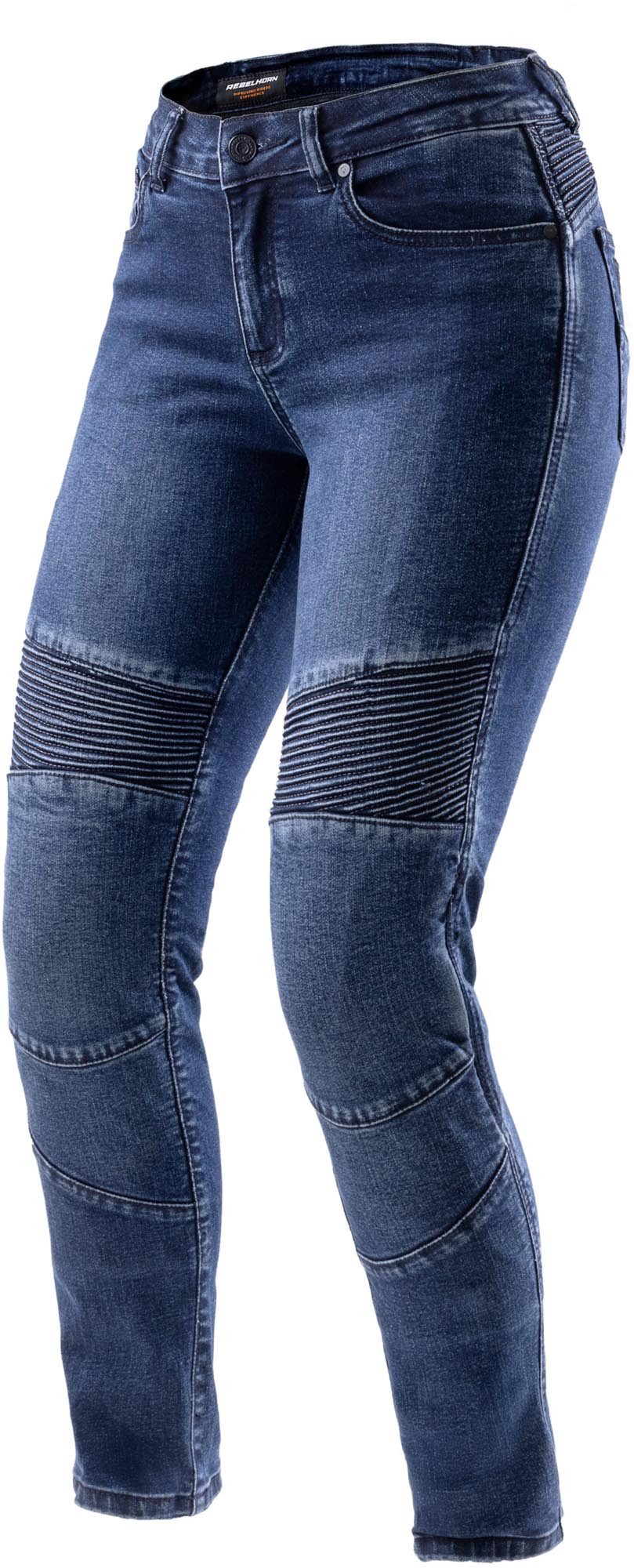 Rebelhorn Motorradhose Agness 2 Damen Motorrad Jeans Verbindungsreißverschluss,Hüftprotektoren enthalten,Knieprotektor