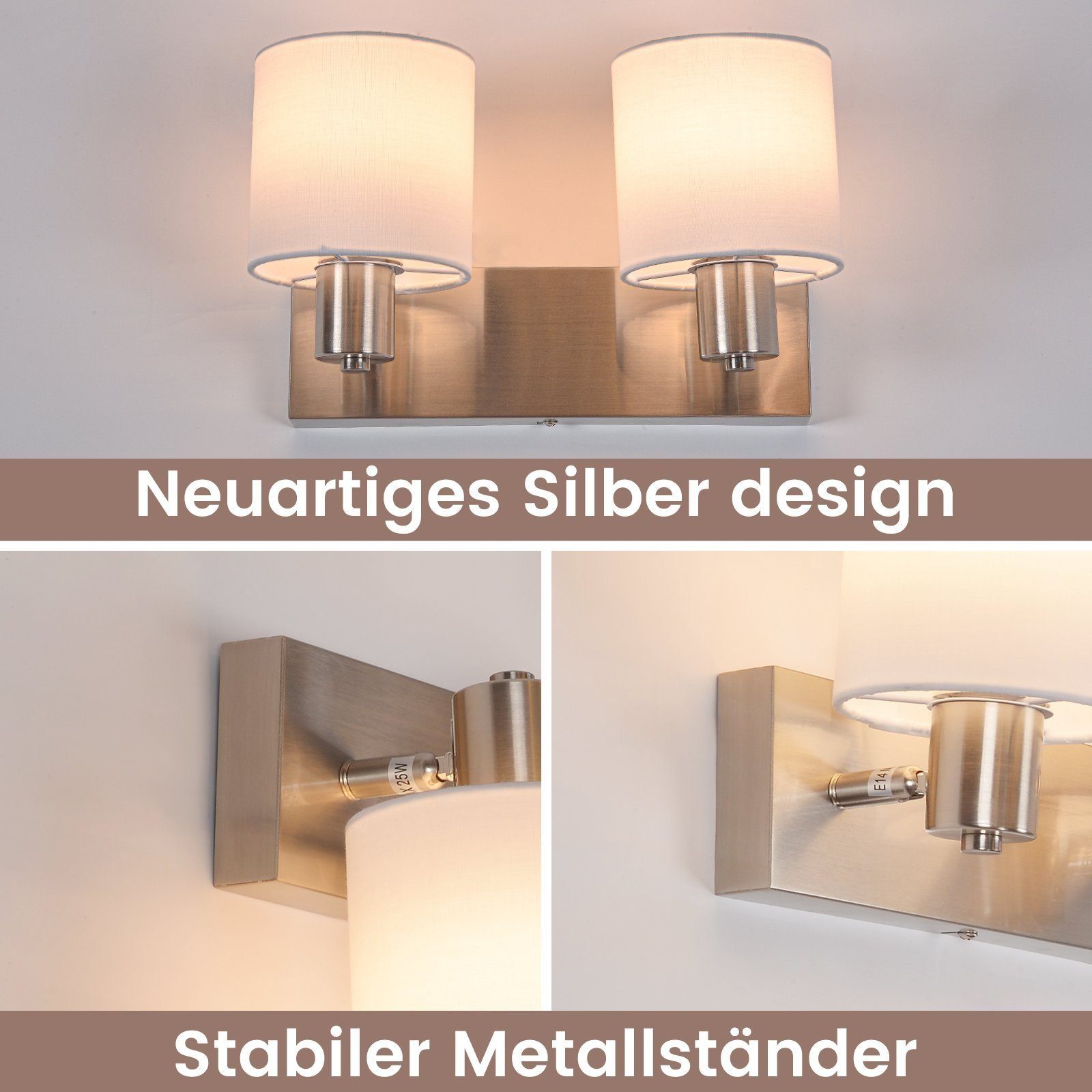 ZMH Deckenleuchte 2 Flammig Vintage Deckenlampe Schwenkbar 350° E14 Schlafz günstig online kaufen