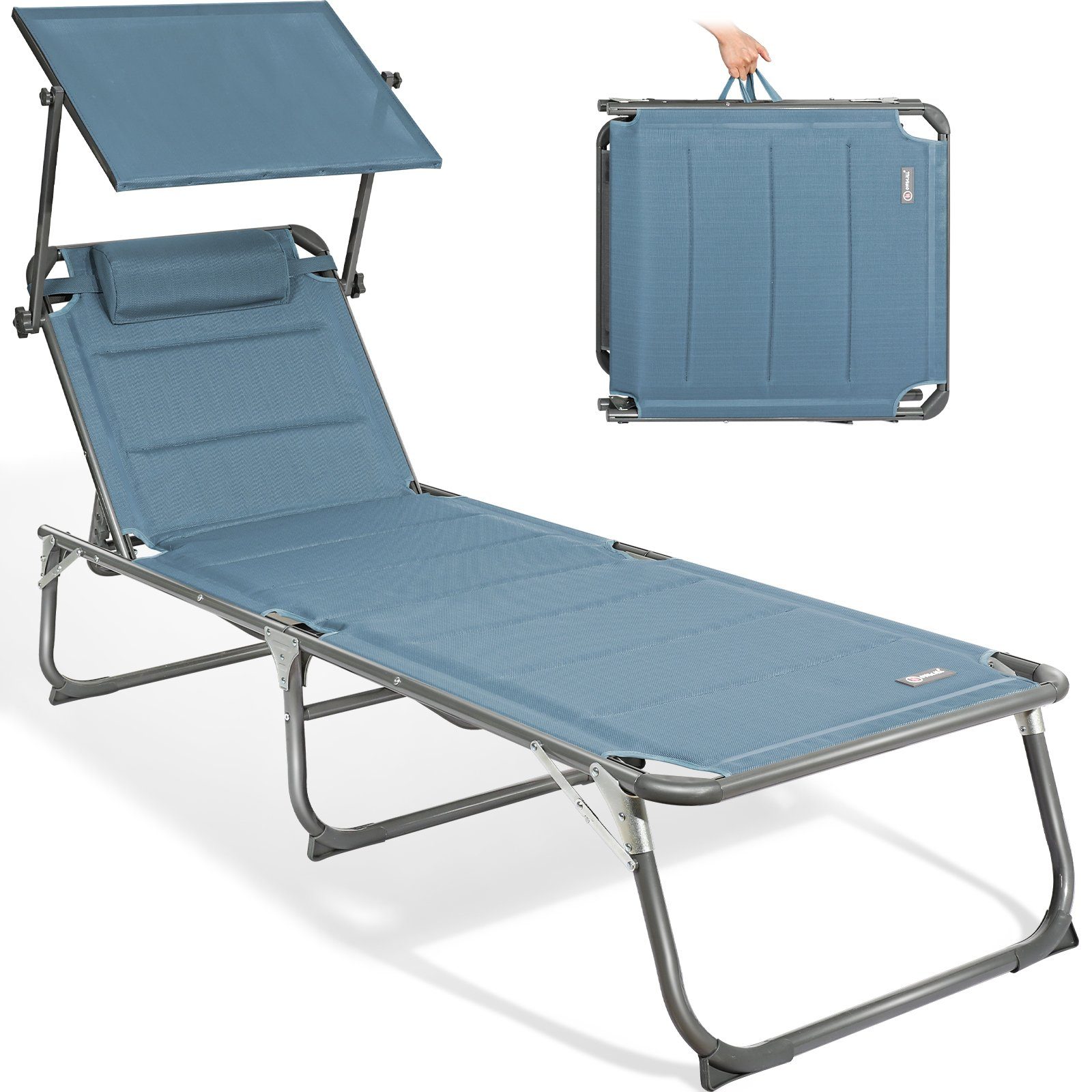 HOMECALL Gartenliege Sonnenliege AluLiege Liegestuhl Strandliege günstig online kaufen