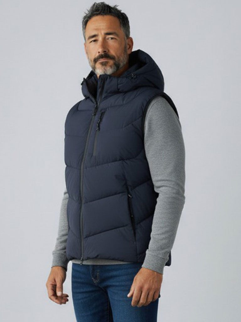 Blue Wave Steppweste Herren Weste Jasper - Daunenoptik mit abnehmbarer Kapu günstig online kaufen