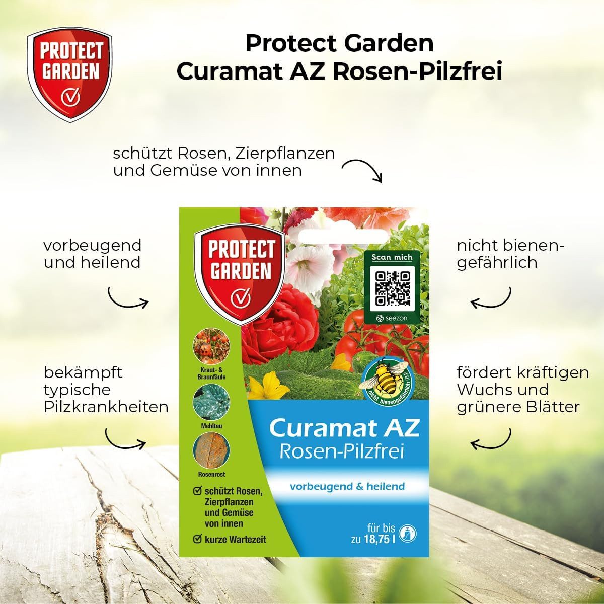 Protect Garden Pflanzen-Pilzfrei Protect Garden Curamat AZ Rosen-Pilzfrei, Konzentrat 15 ml