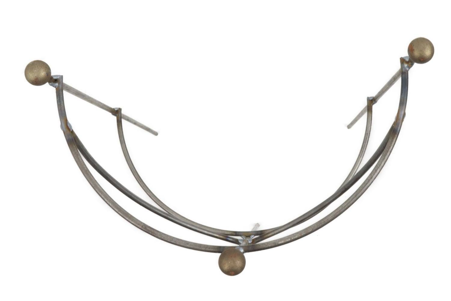 Hirsch Terracotta Rankgitter Staudenhalter halbrund H:50 B:30 T:16cm stabil massiv Edelrost, handgefertigt