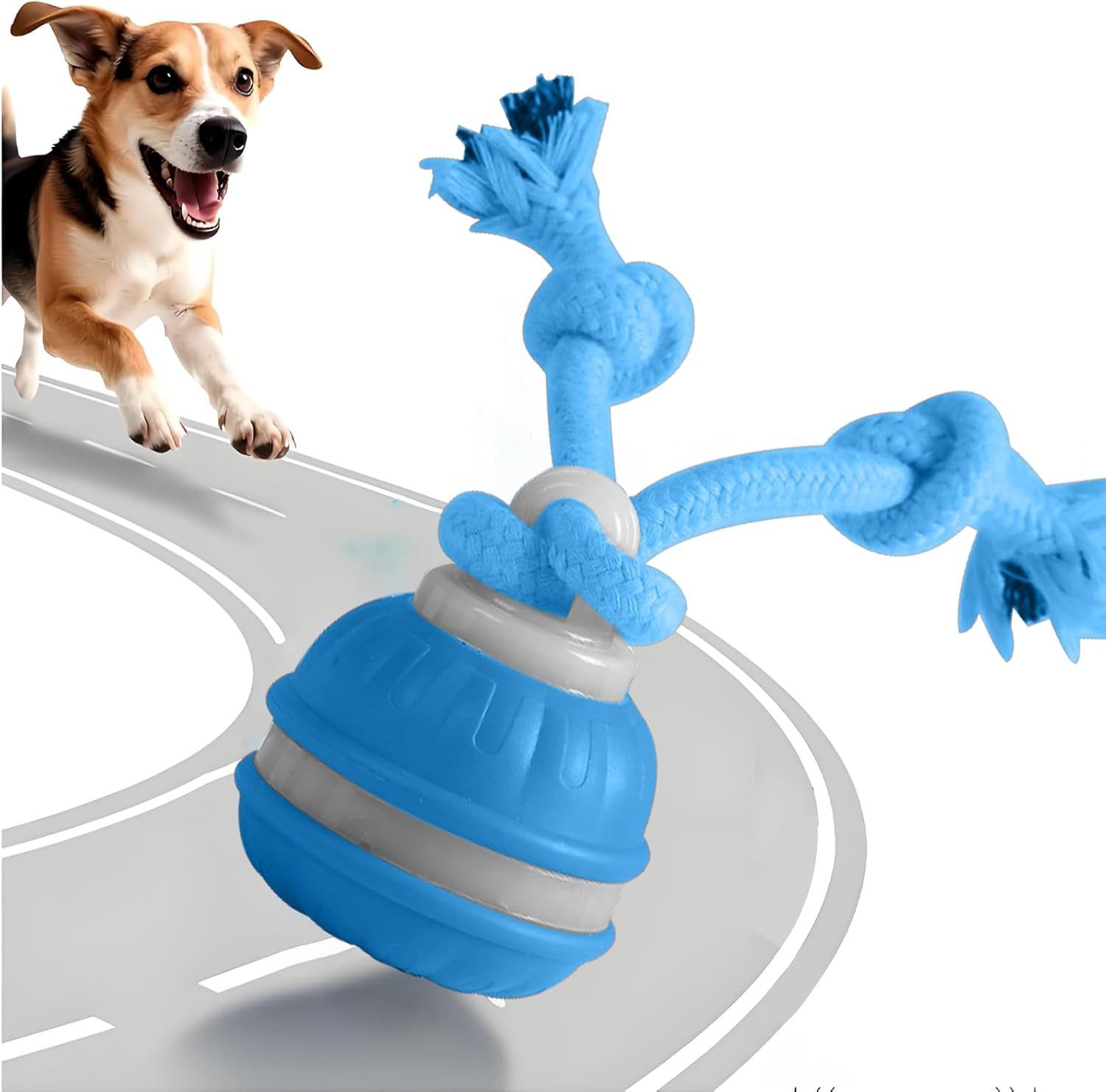 Zaewry Tier-Intelligenzspielzeug Interaktives Hundespielzeug Ball, Elektrisch Hundeball mit Schnur