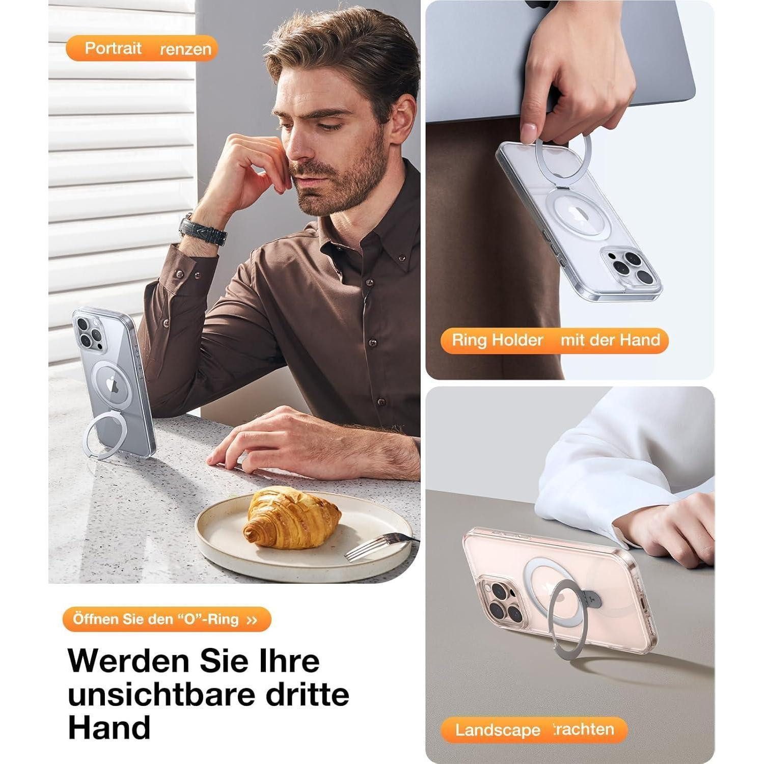 LuxusKollektion Handyhülle iPhone 16 Pro Max Hülle MagSafe Transparent Militärischer Schutz