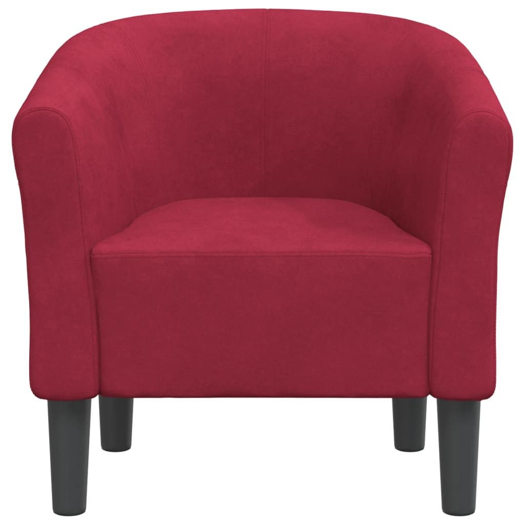 vidaXL Sessel Clubsessel Weinrot Samt (1-St) günstig online kaufen