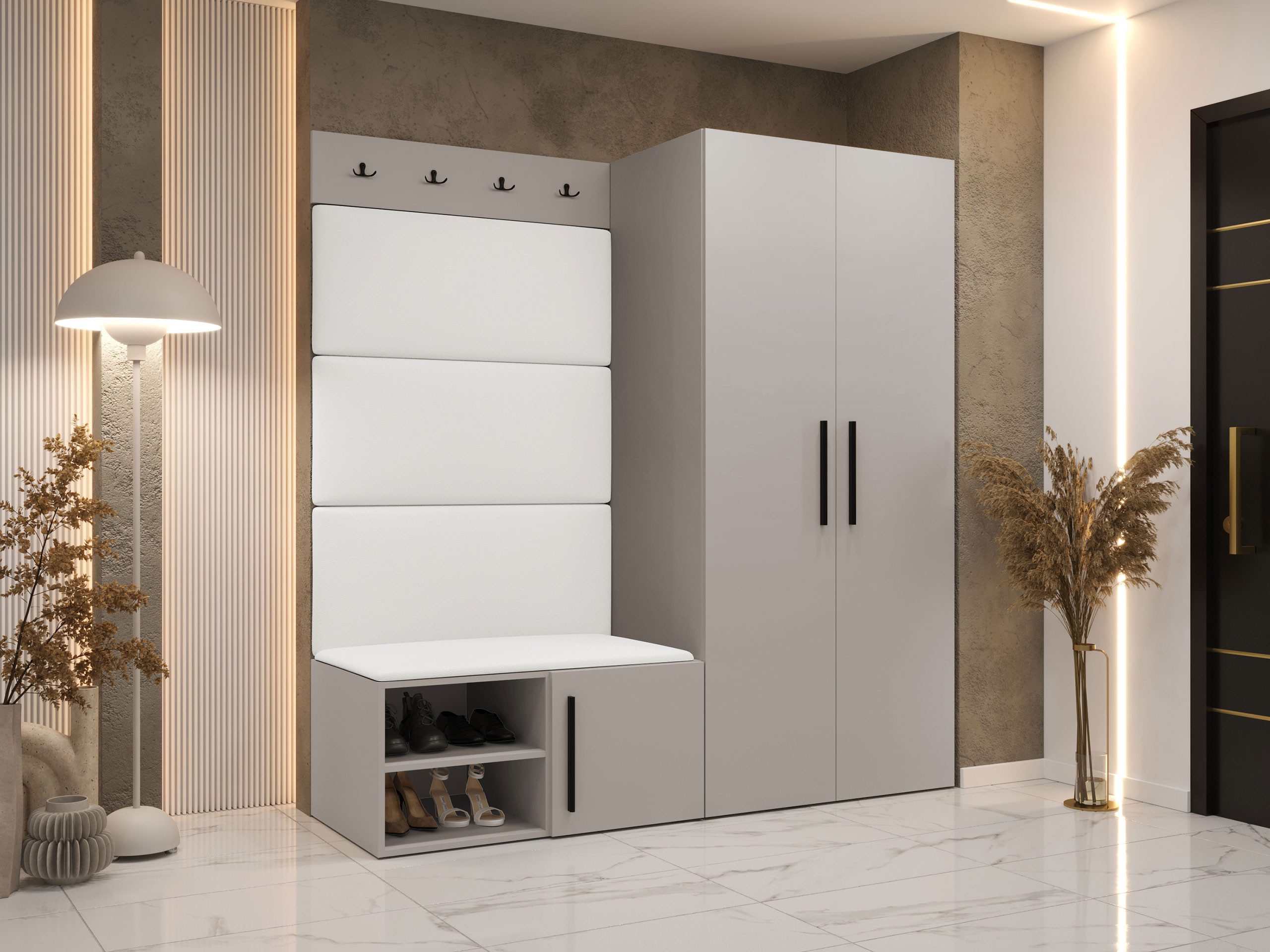 MIRJAN24 Garderoben-Set Medi I, (Drehtürenschrank, Schuhschrank, günstig online kaufen