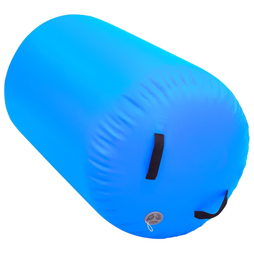 vidaXL Pilatesrolle Aufblasbare Gymnastik-Rolle mit Pumpe 100x60 cm PVC Blau