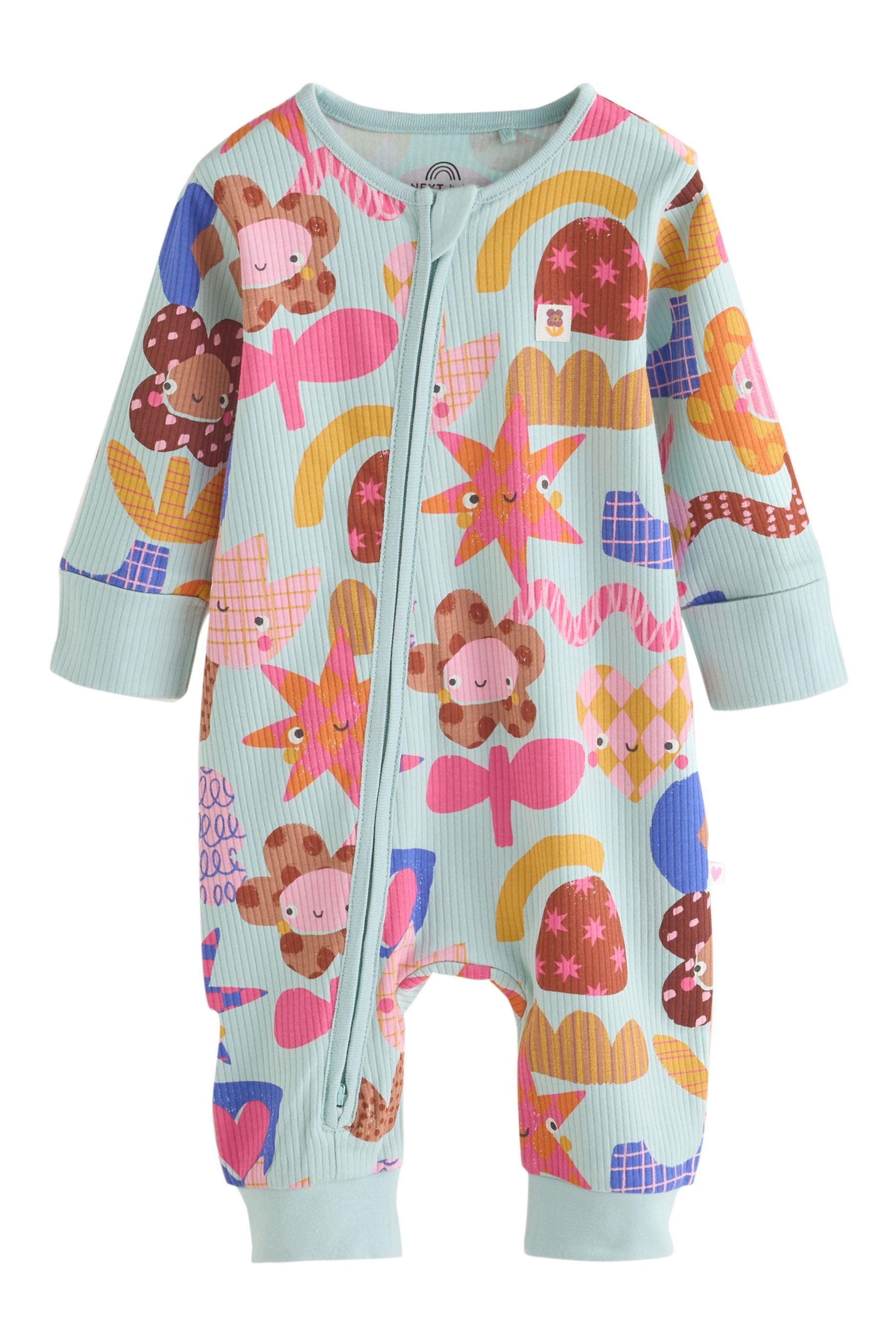 Next Schlafoverall Babyschlafanzüge mit Zweiwege-RV, 3er-Pack (3-tlg) – Bild 4 von 5