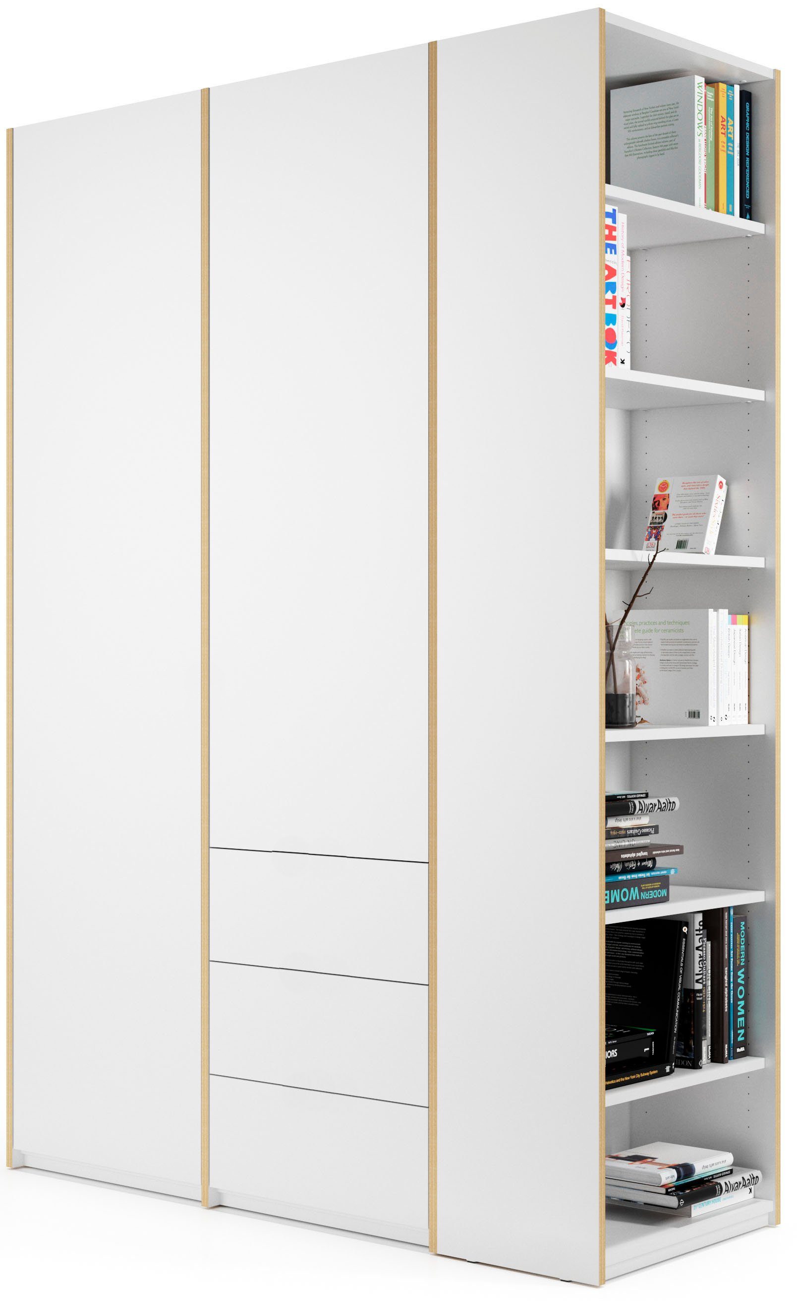 LIVING Plus kleinen 3 SMALL Variante Müller 2 rechten im Kleiderschrank Schrankteil inklusive Modular Schubladen